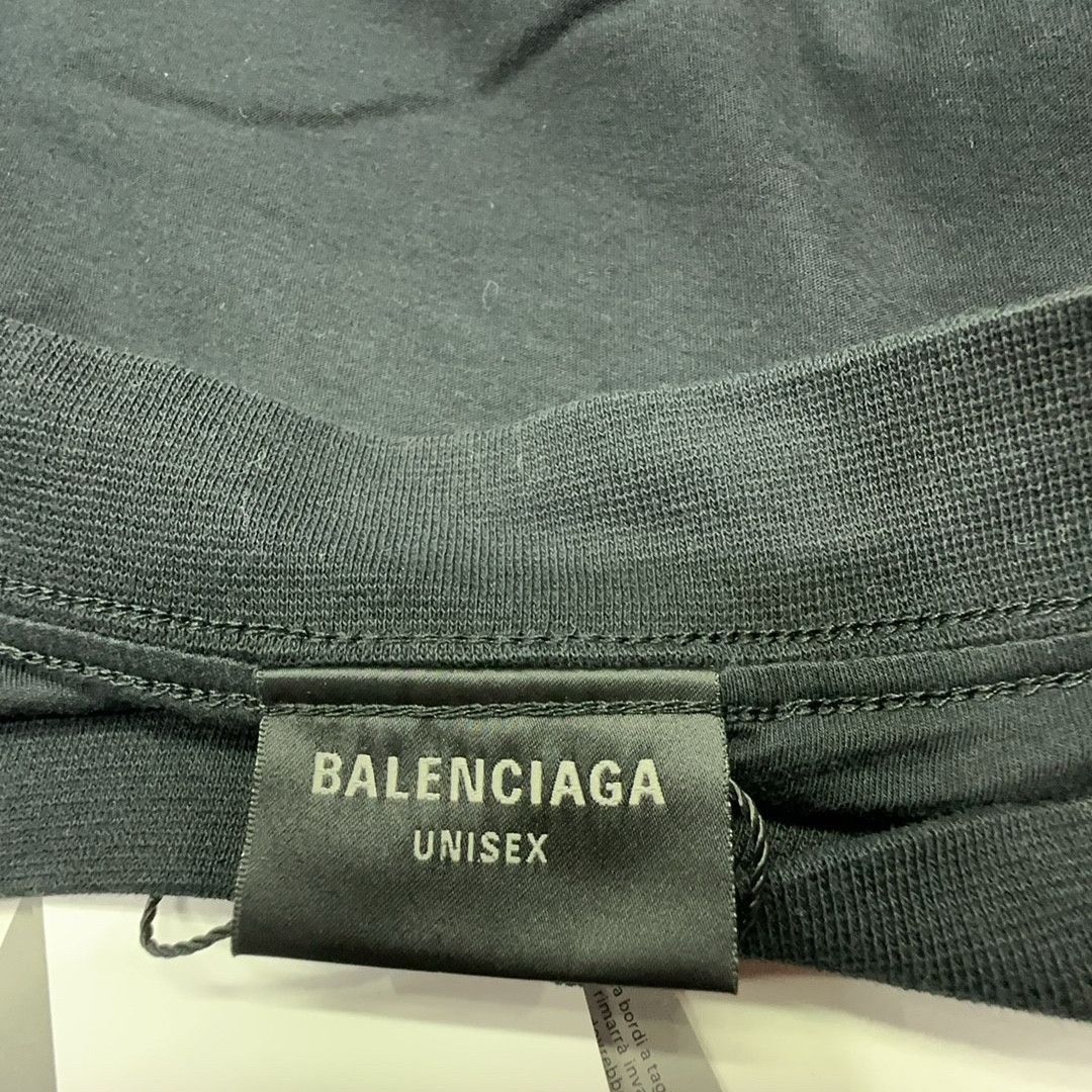 Balenciaga Logo Print Black T-Shirt in Size L Size US L / EU 52-54 / 3 - 3 Thumbnail