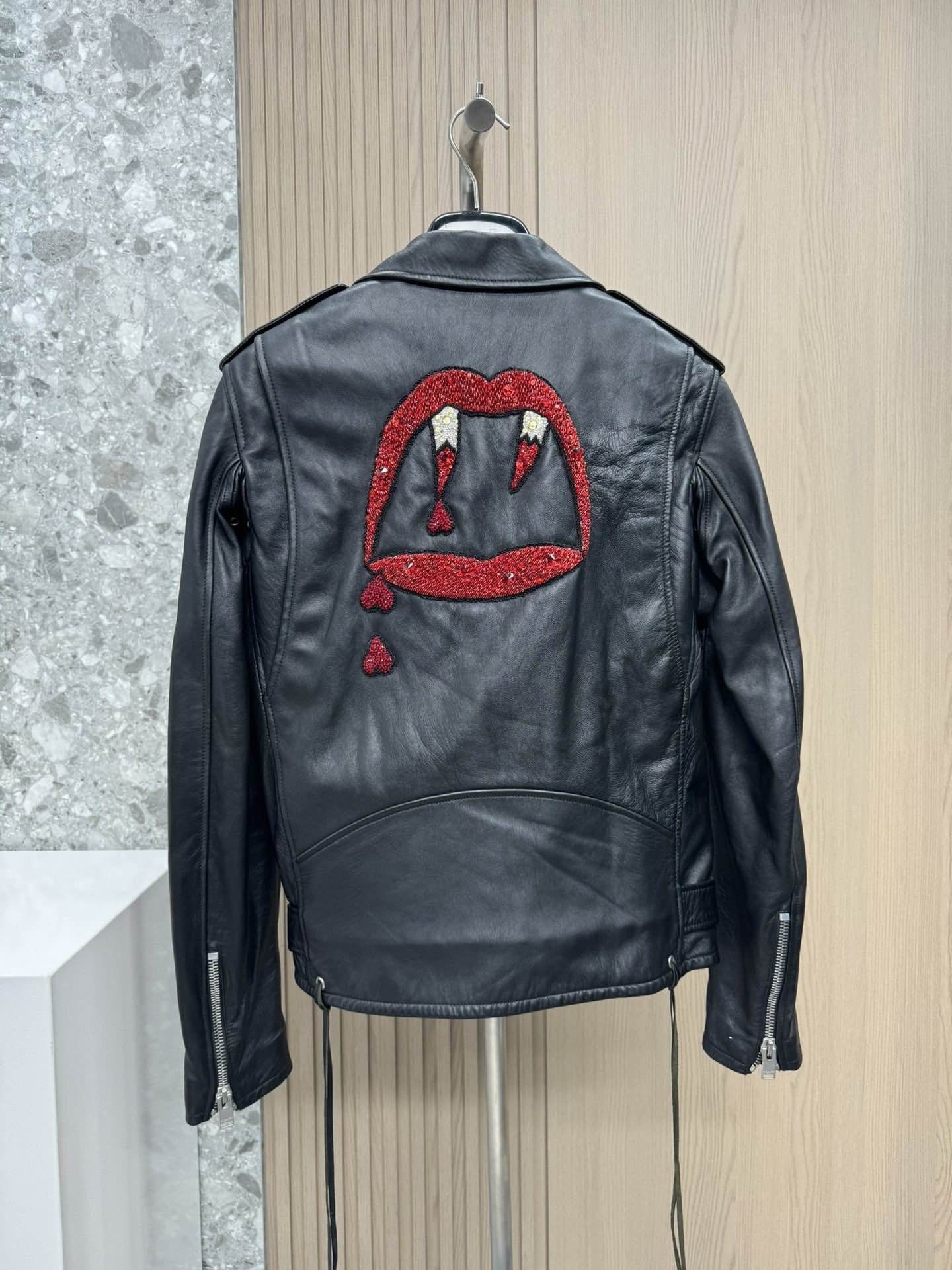 Saint Laurent Paris Black Leather Biker Jacket in Size M Size US M / EU 48-50 / 2 - 2 Thumbnail