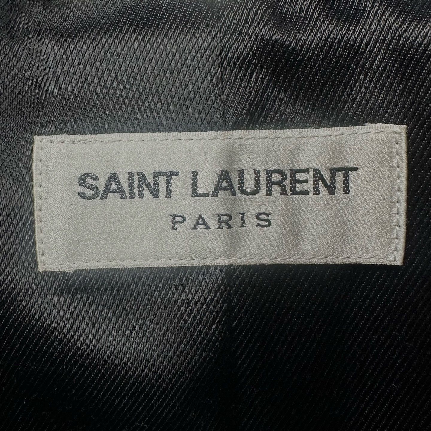 Saint Laurent Paris Letter Logo Bomber Jacket in Black Size US L / EU 52-54 / 3 - 3 Thumbnail