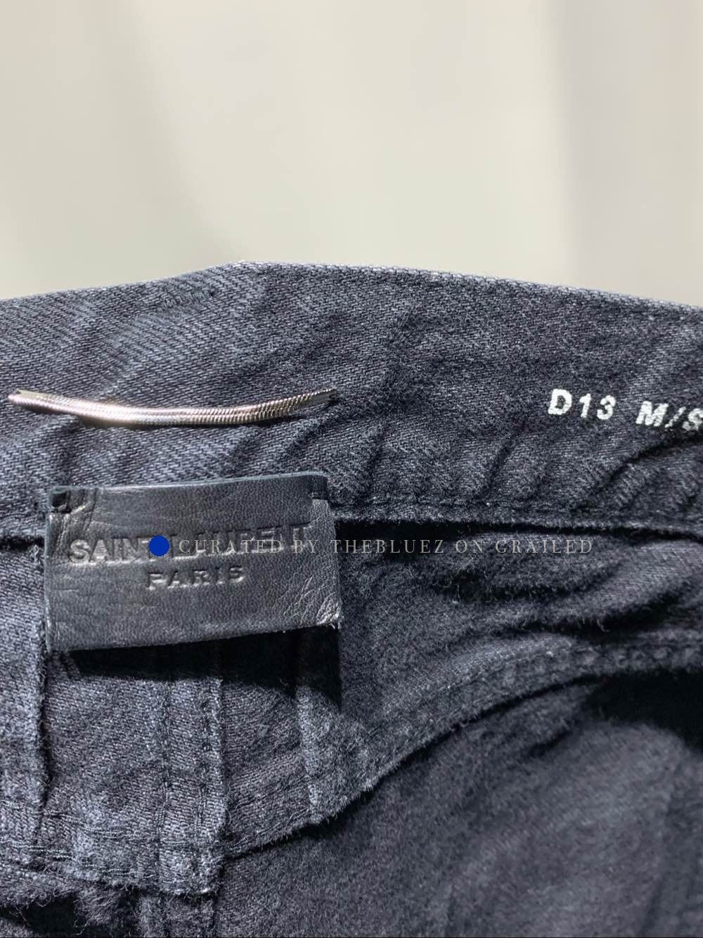 Saint Laurent Paris Black Splatter Denim Jeans, Size 31 Size US 32 / EU 48 - 3 Thumbnail