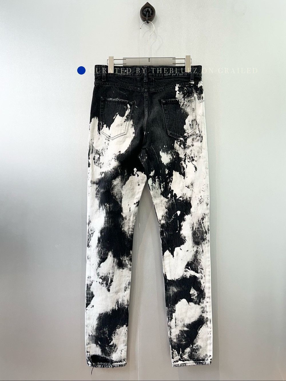 Saint Laurent Paris Black Splatter Denim Jeans, Size 31 Size US 32 / EU 48 - 2 Thumbnail