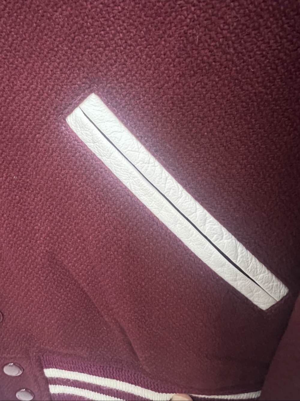 Saint Laurent Paris Burgundy Varsity Bomber Jacket - Size S Size US S / EU 44-46 / 1 - 7 Thumbnail