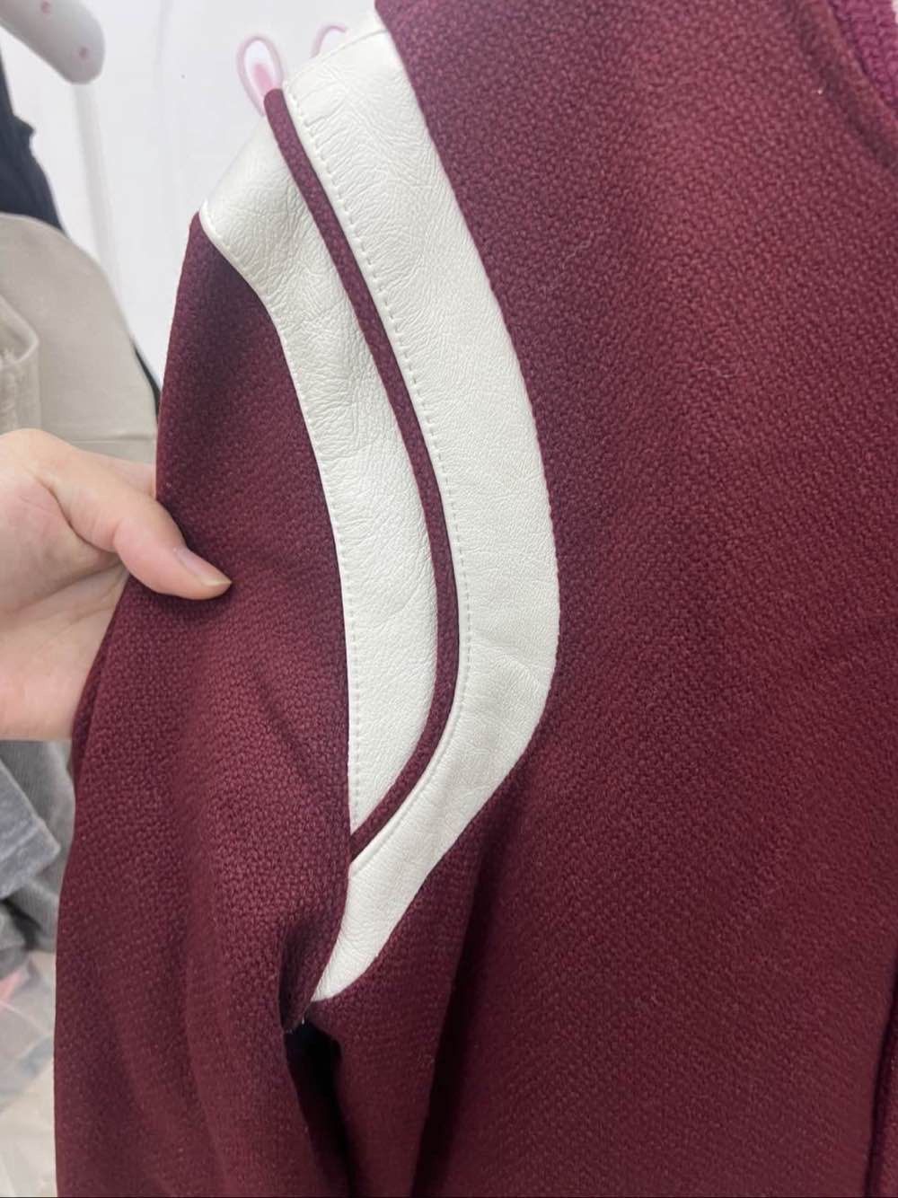 Saint Laurent Paris Burgundy Varsity Bomber Jacket - Size S Size US S / EU 44-46 / 1 - 6 Thumbnail