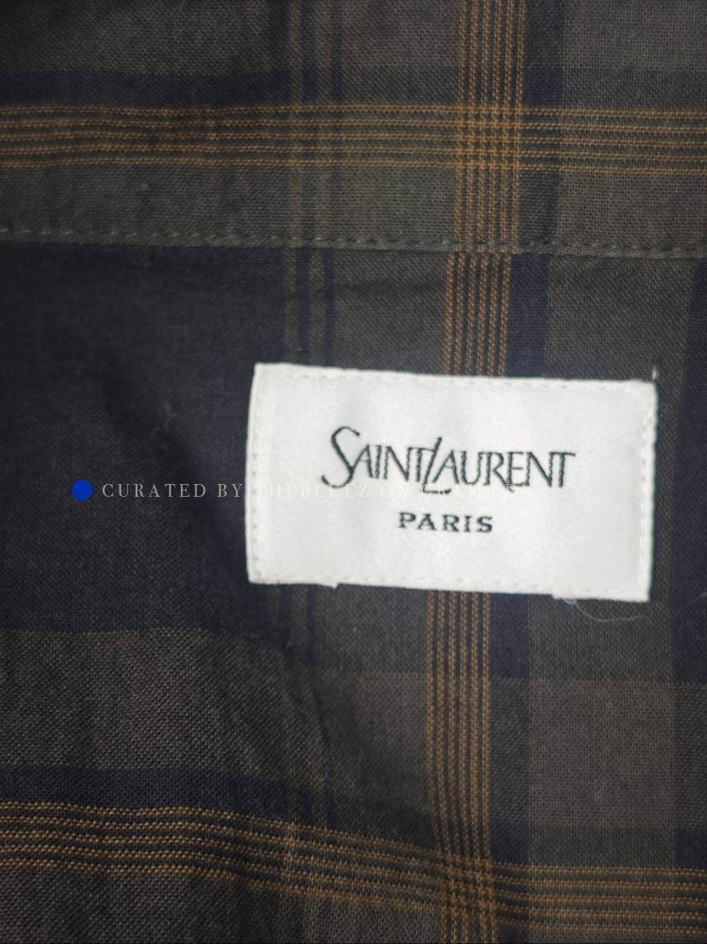 Saint Laurent Paris Multi Plaid Cotton Button-Up Shirt Size US M / EU 48-50 / 2 - 3 Thumbnail