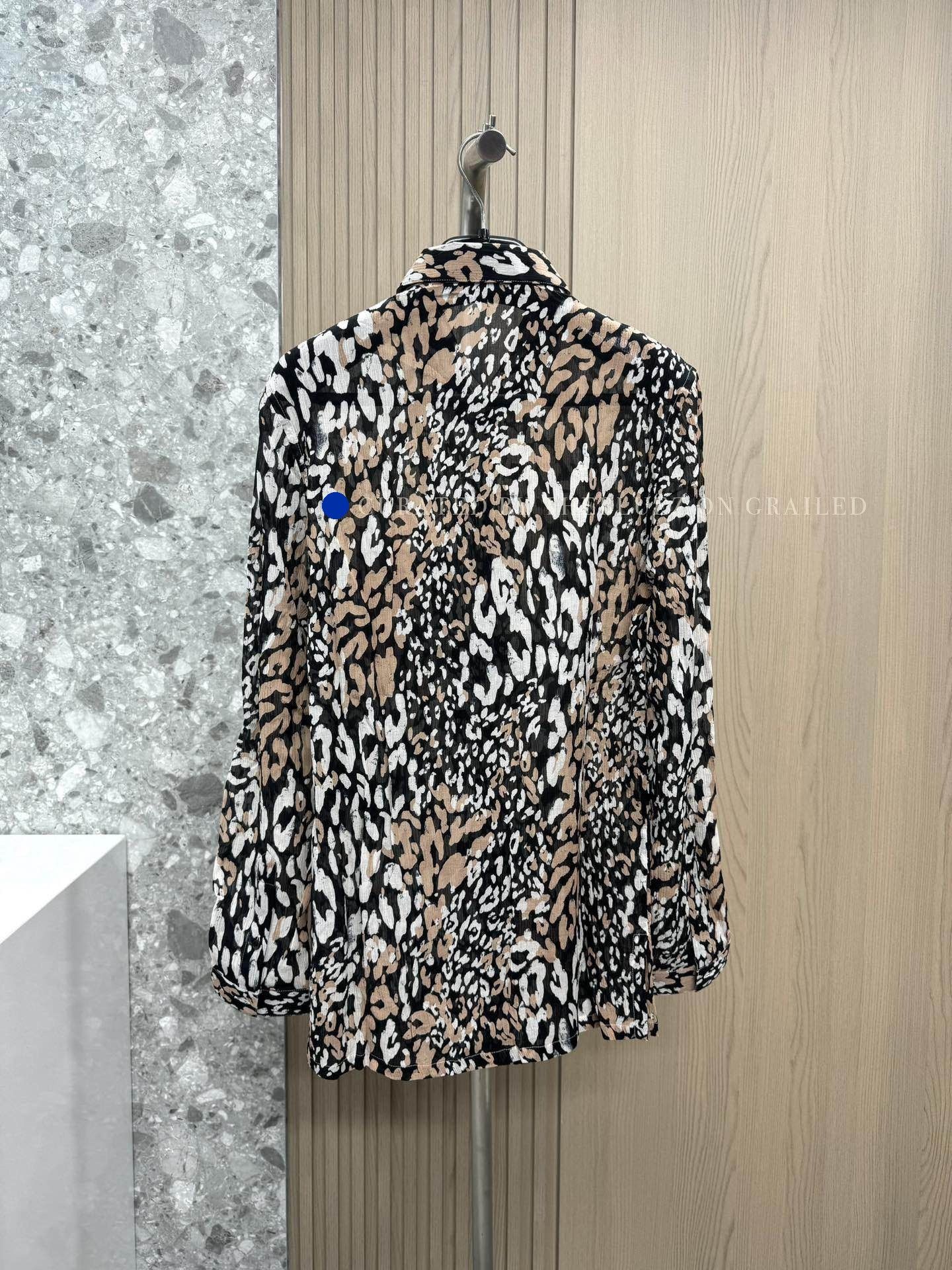 Saint Laurent Paris Multi Leopard Print Button-Up Shirt Size US S / EU 44-46 / 1 - 2 Thumbnail