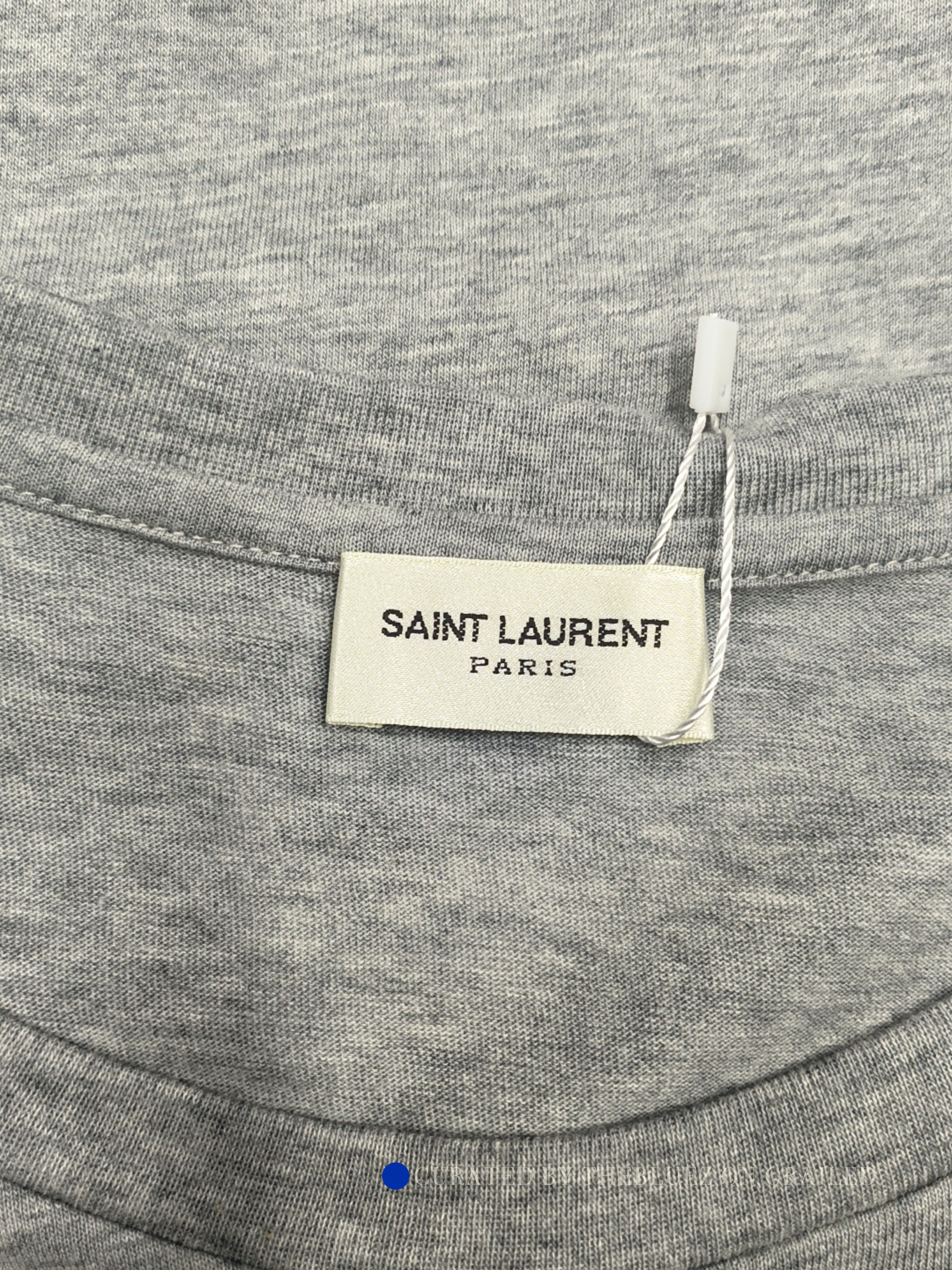 Saint Laurent Paris Minimalist Gray Logo T-Shirt Size US M / EU 48-50 / 2 - 3 Thumbnail