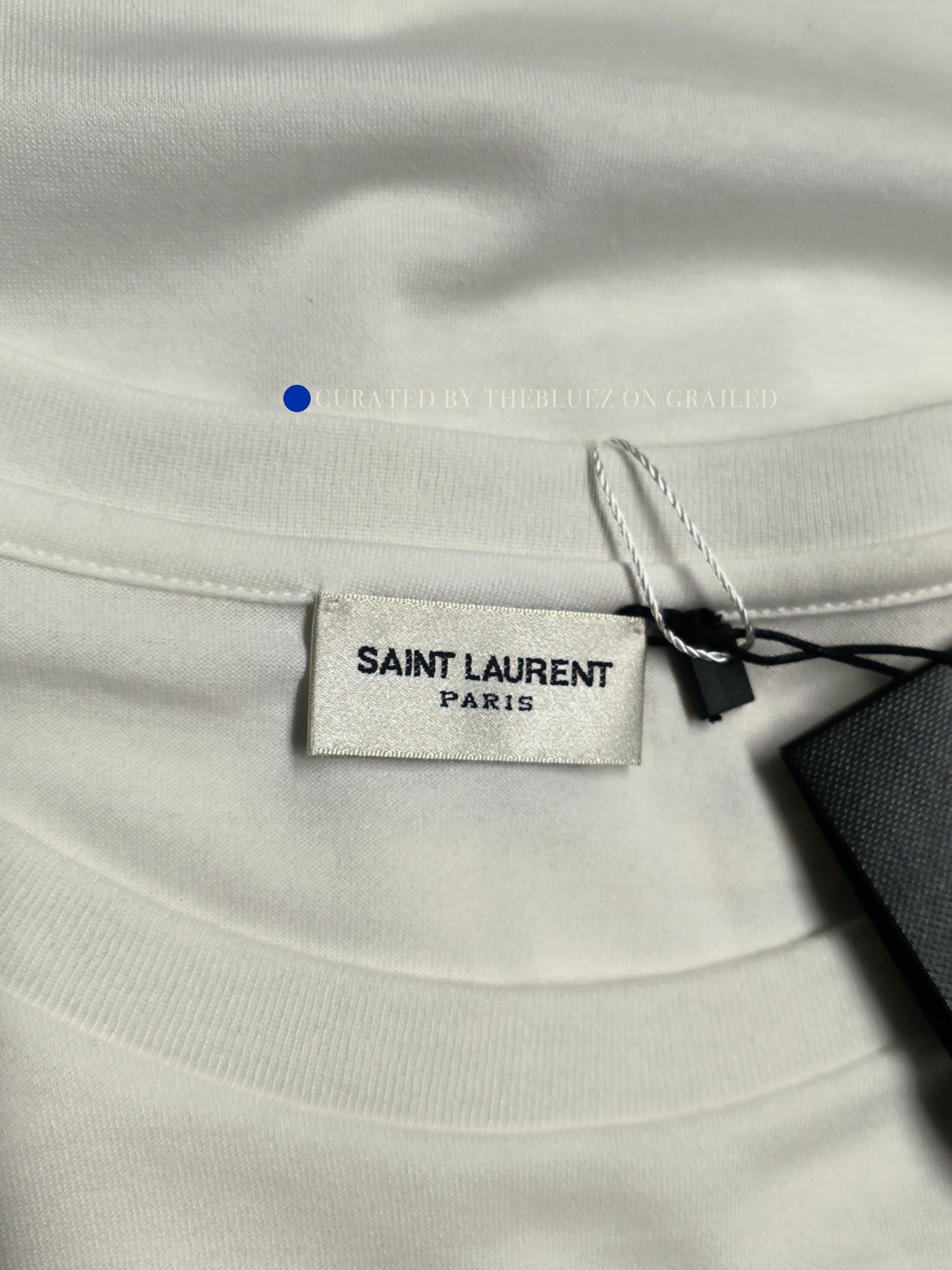 Saint Laurent Paris Classic Logo T-Shirt in White Size US S / EU 44-46 / 1 - 3 Thumbnail