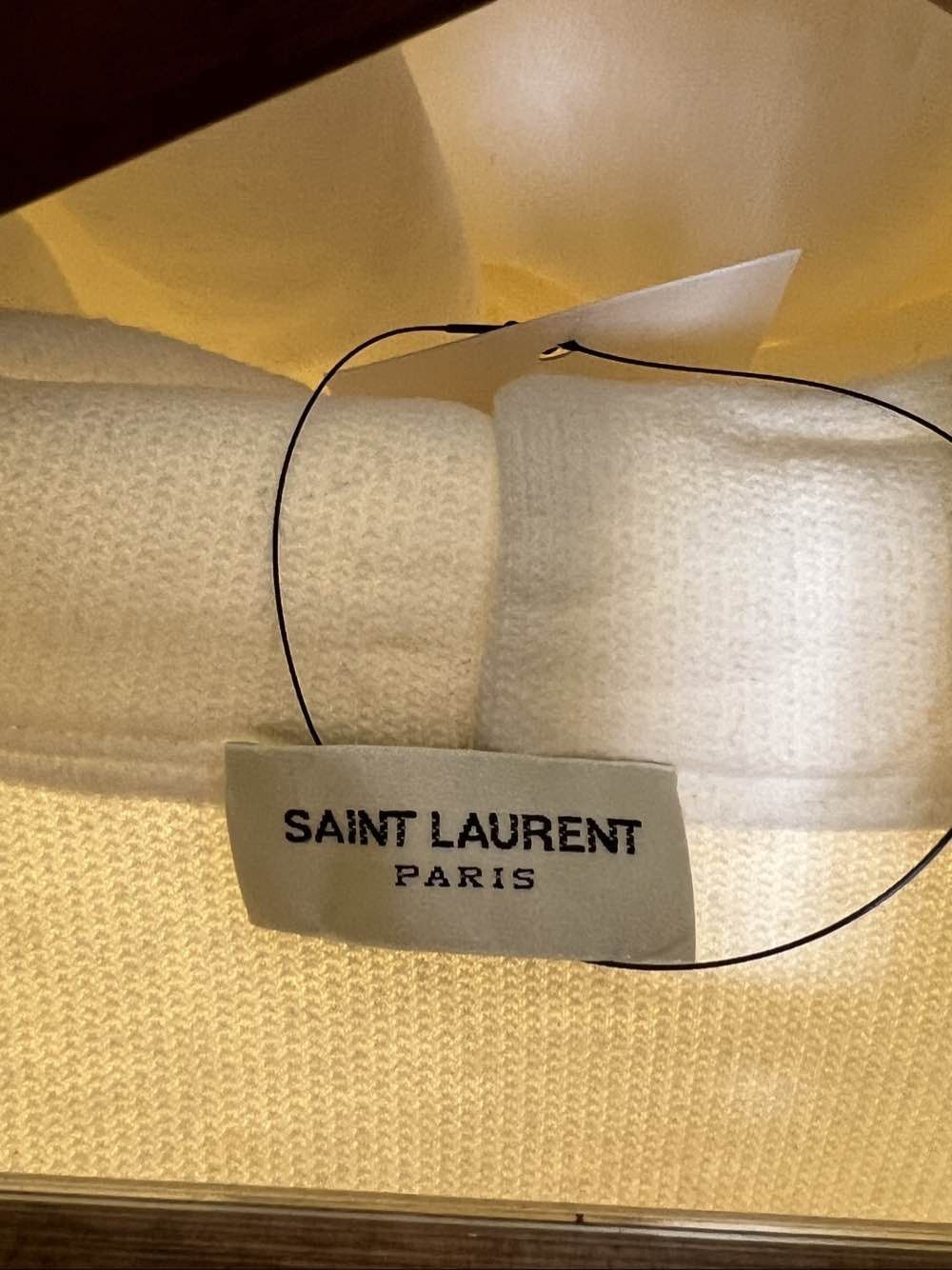 Saint Laurent Paris White Logo Hoodie in Size L Size US L / EU 52-54 / 3 - 3 Thumbnail