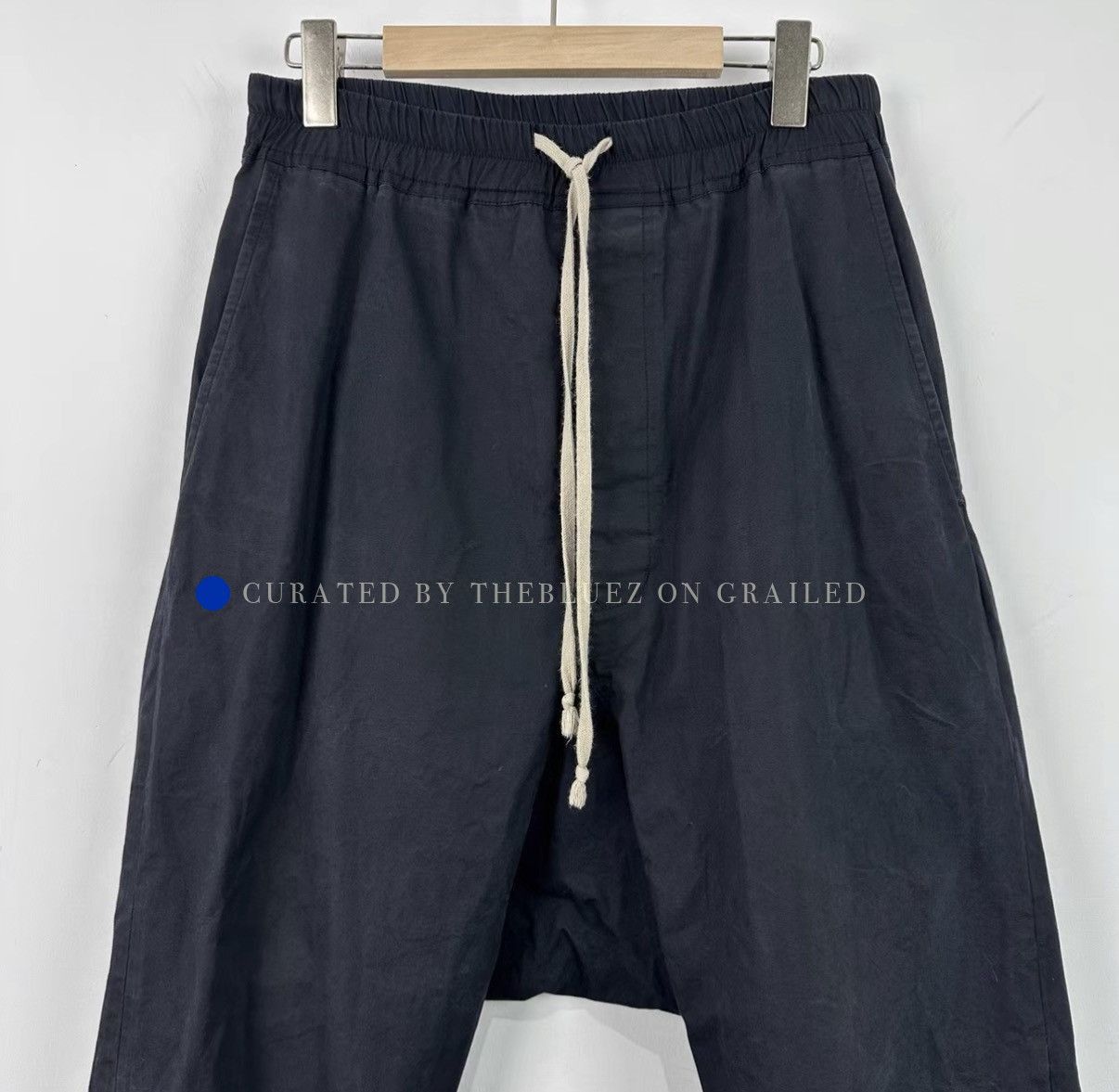 Rick Owens Black Drop Crotch Casual Pants Size US 32 / EU 48 - 2 Thumbnail