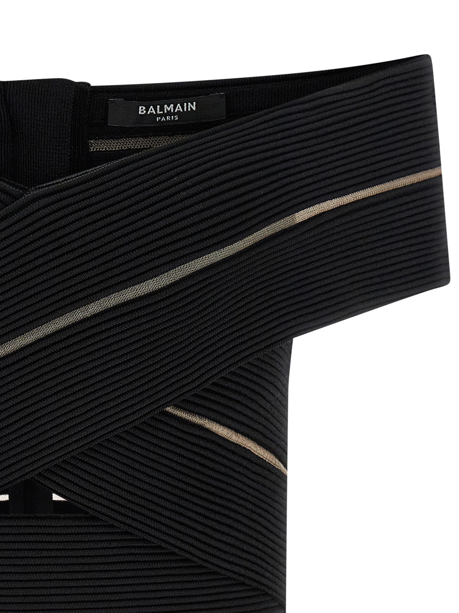 Balmain Off-the-shoulder crop top Size M / US 6-8 / IT 42-44 - 3 Thumbnail