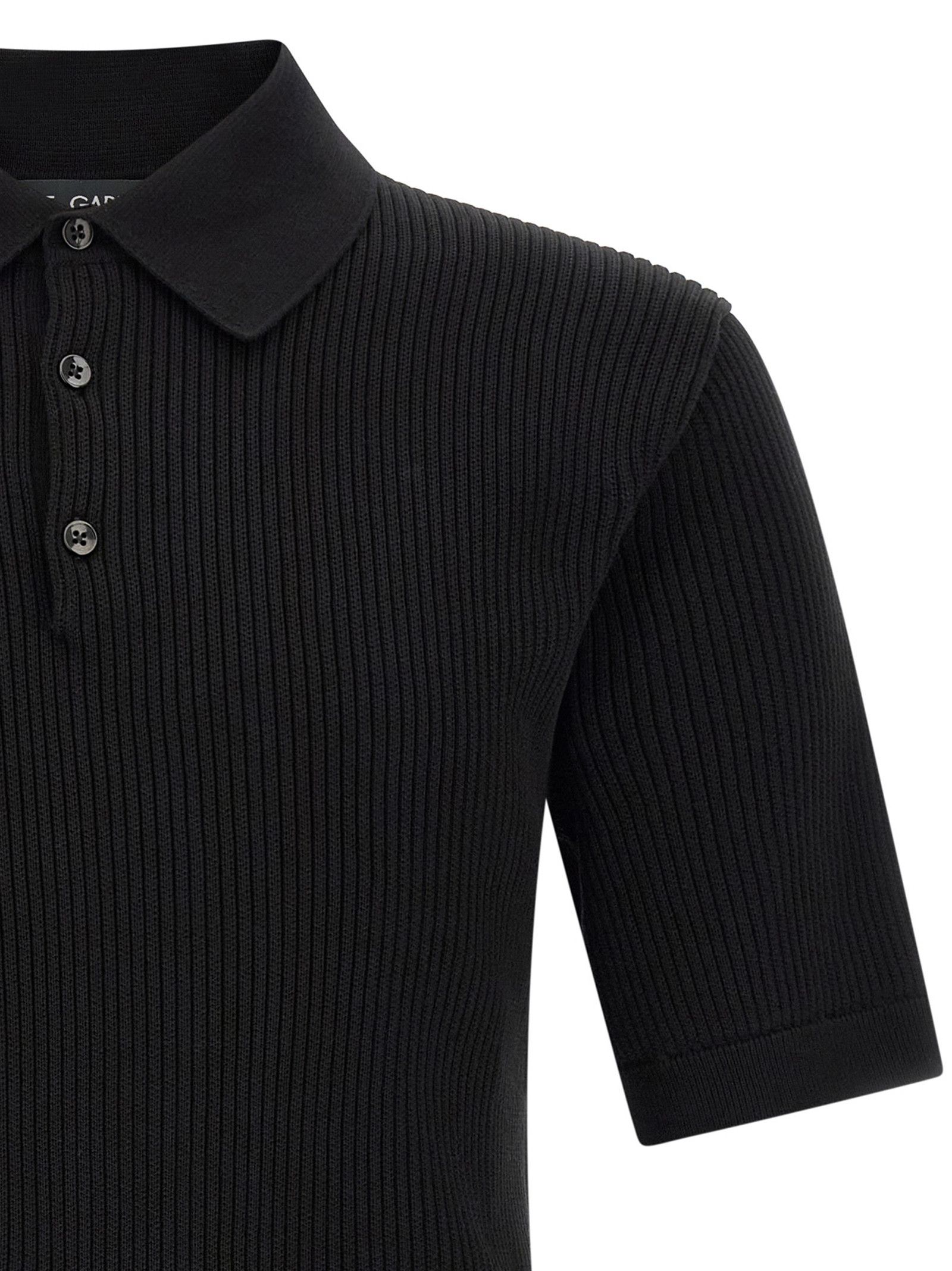 Dolce & Gabbana Micro-ribbed polo shirt Size US M / EU 48-50 / 2 - 3 Thumbnail