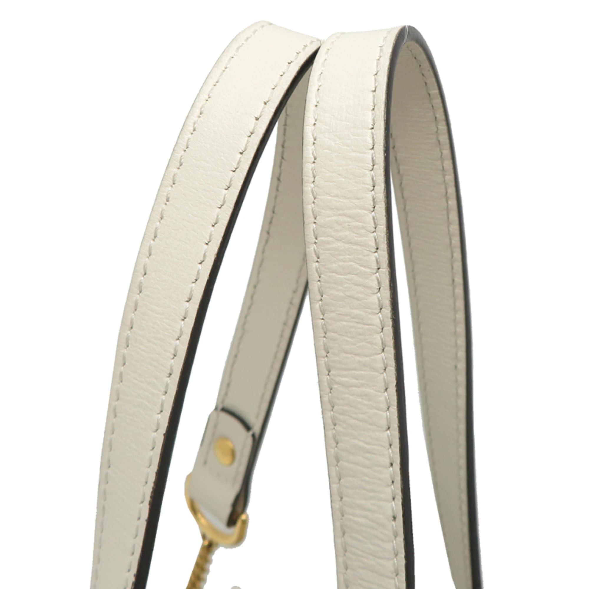 Gucci Gucci Logo Horsebit Bucket Bag, Women's Handbag, 637115 GG Supreme, White Size ONE SIZE - 5 Thumbnail