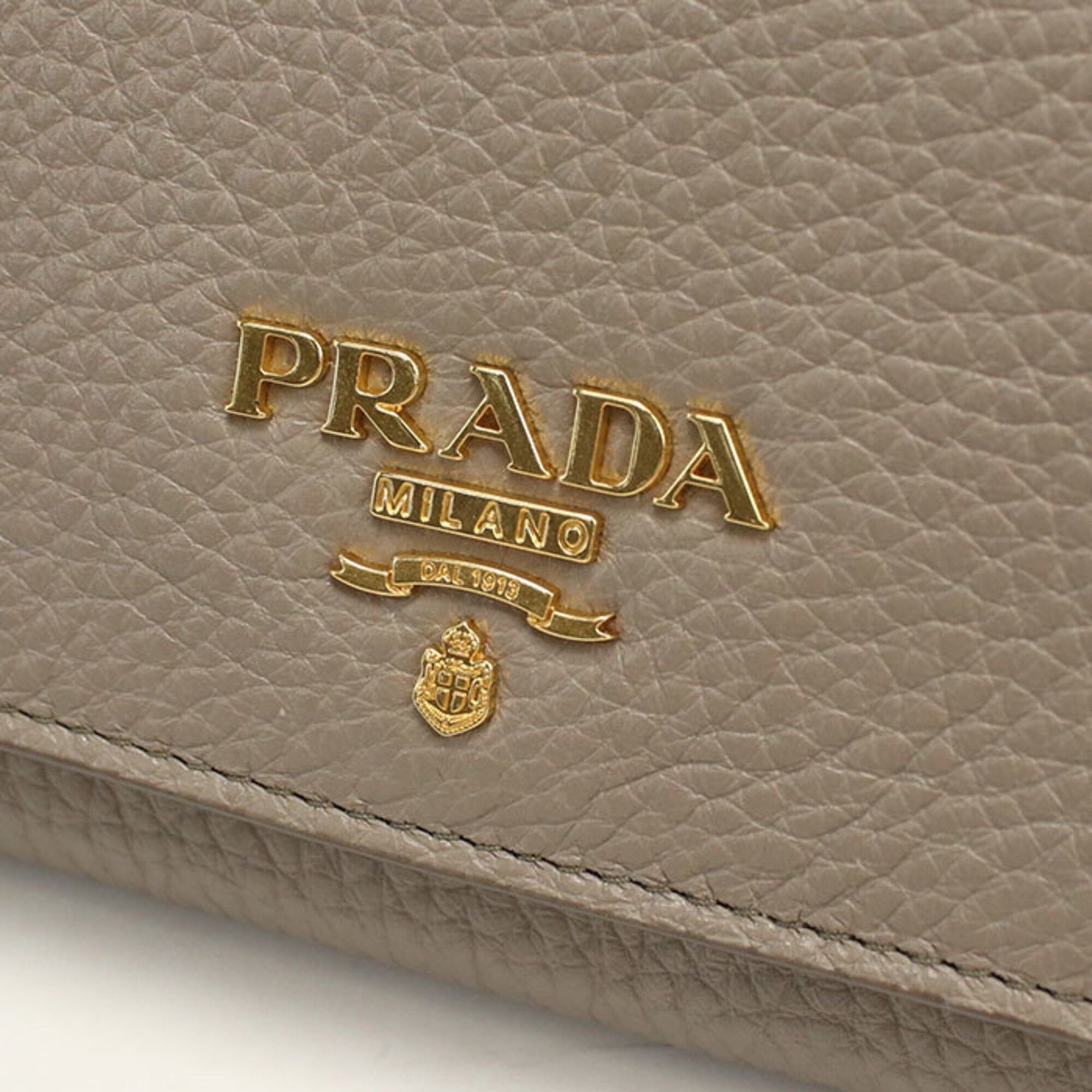 Prada PRADA Women's Bi-fold Long Wallet 1MH132, Gray Size ONE SIZE - 6 Thumbnail