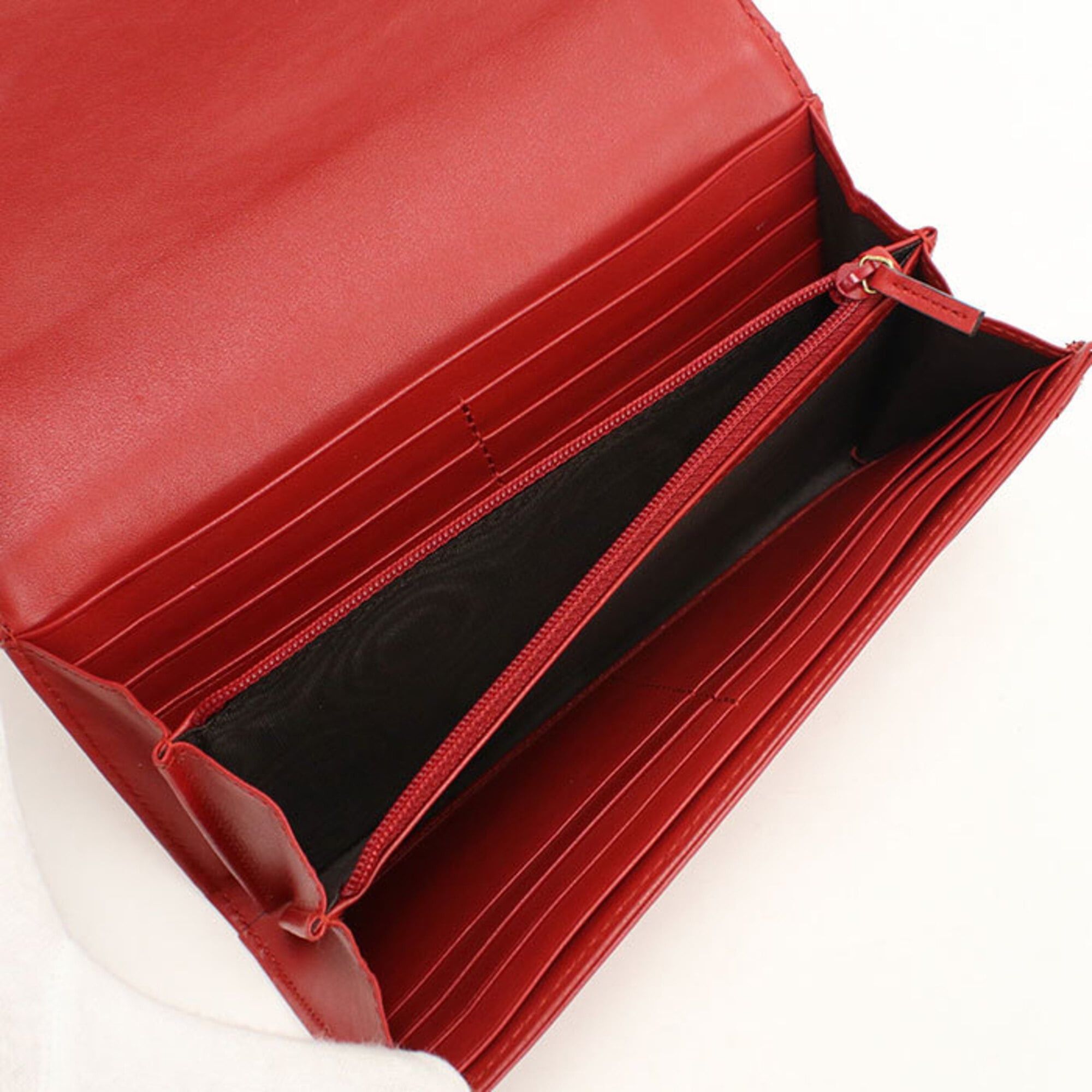Gucci GUCCI Continental Wallet, Bi-fold, 443436, Double G, Women's, Red Size ONE SIZE - 3 Thumbnail