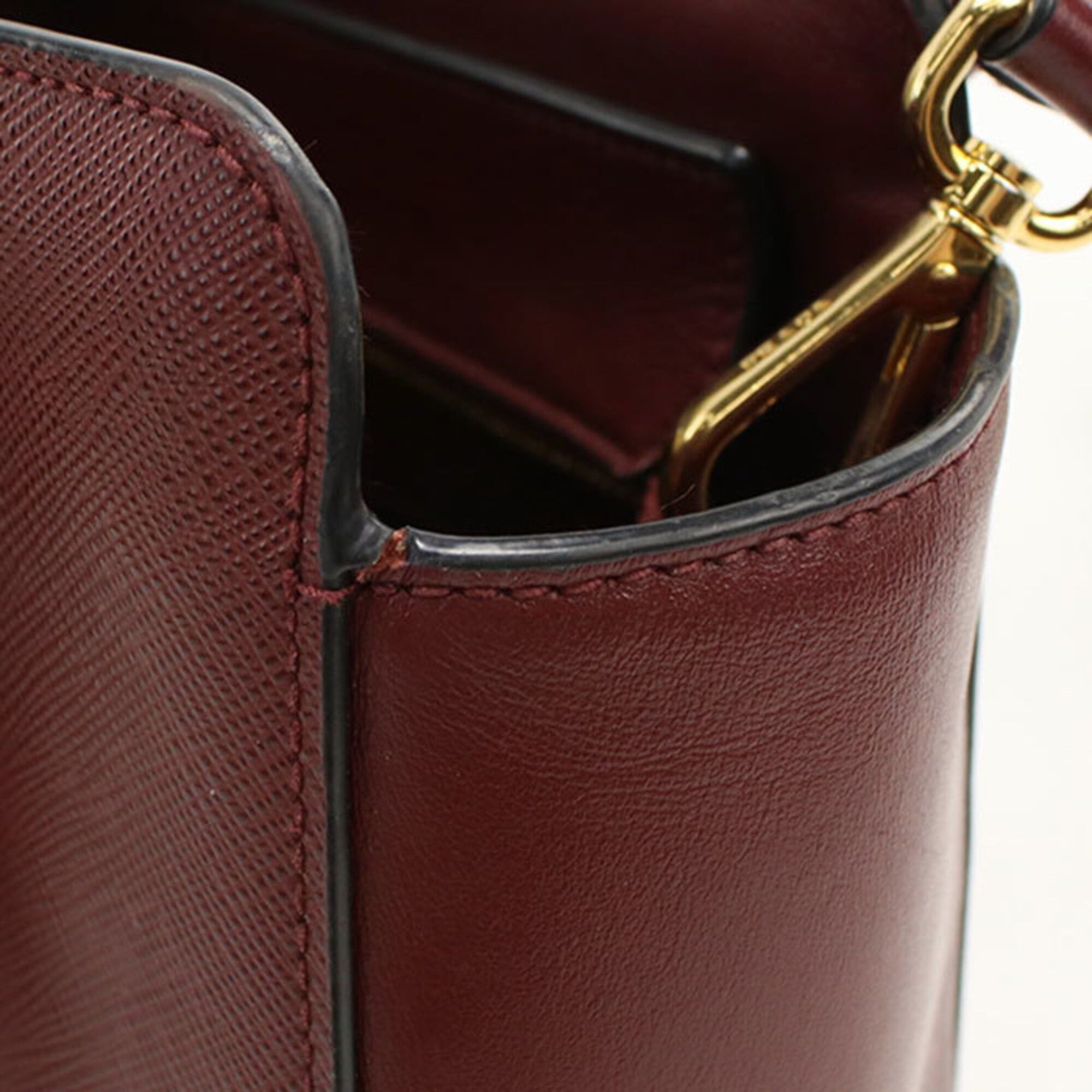 Prada Prada Tote Bag 1BA113 2-Way Women's Wine Red Size ONE SIZE - 6 Thumbnail