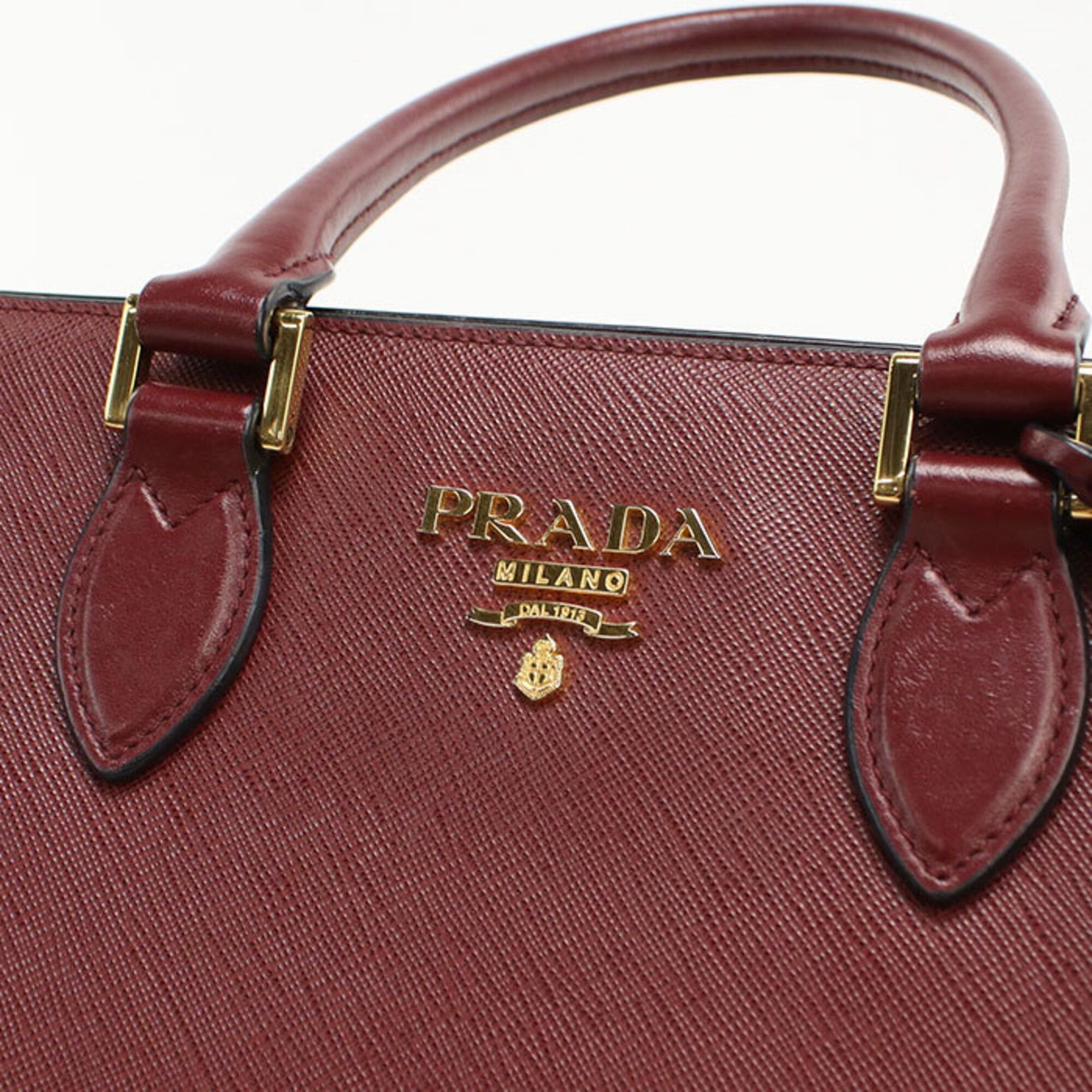 Prada Prada Tote Bag 1BA113 2-Way Women's Wine Red Size ONE SIZE - 4 Thumbnail