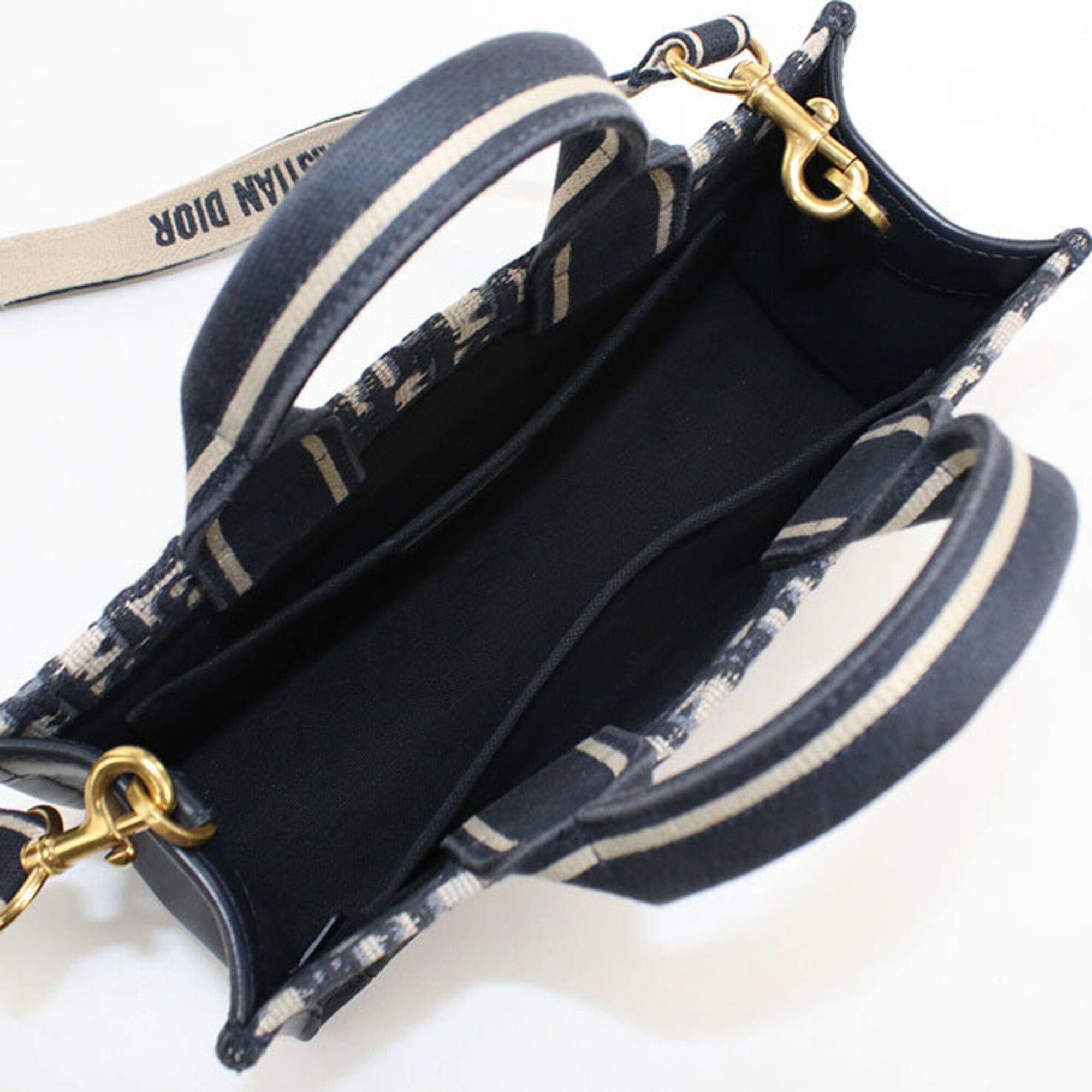 Dior Christian Dior DIOR Dior 2-Way Book Tote Bag for Women, Navy Size ONE SIZE - 3 Thumbnail
