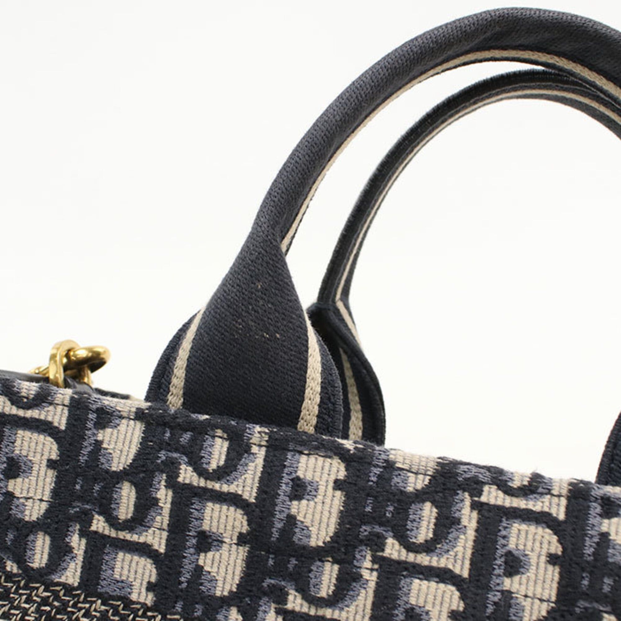Dior Christian Dior DIOR Dior 2-Way Book Tote Bag for Women, Navy Size ONE SIZE - 6 Thumbnail