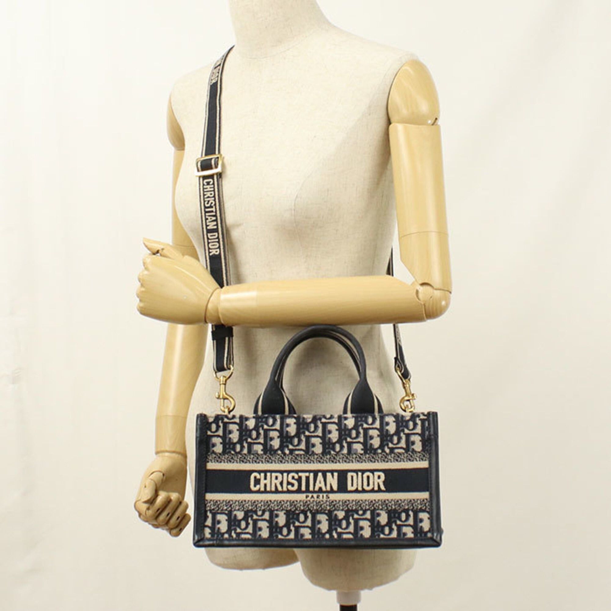 Dior Christian Dior DIOR Dior 2-Way Book Tote Bag for Women, Navy Size ONE SIZE - 8 Thumbnail