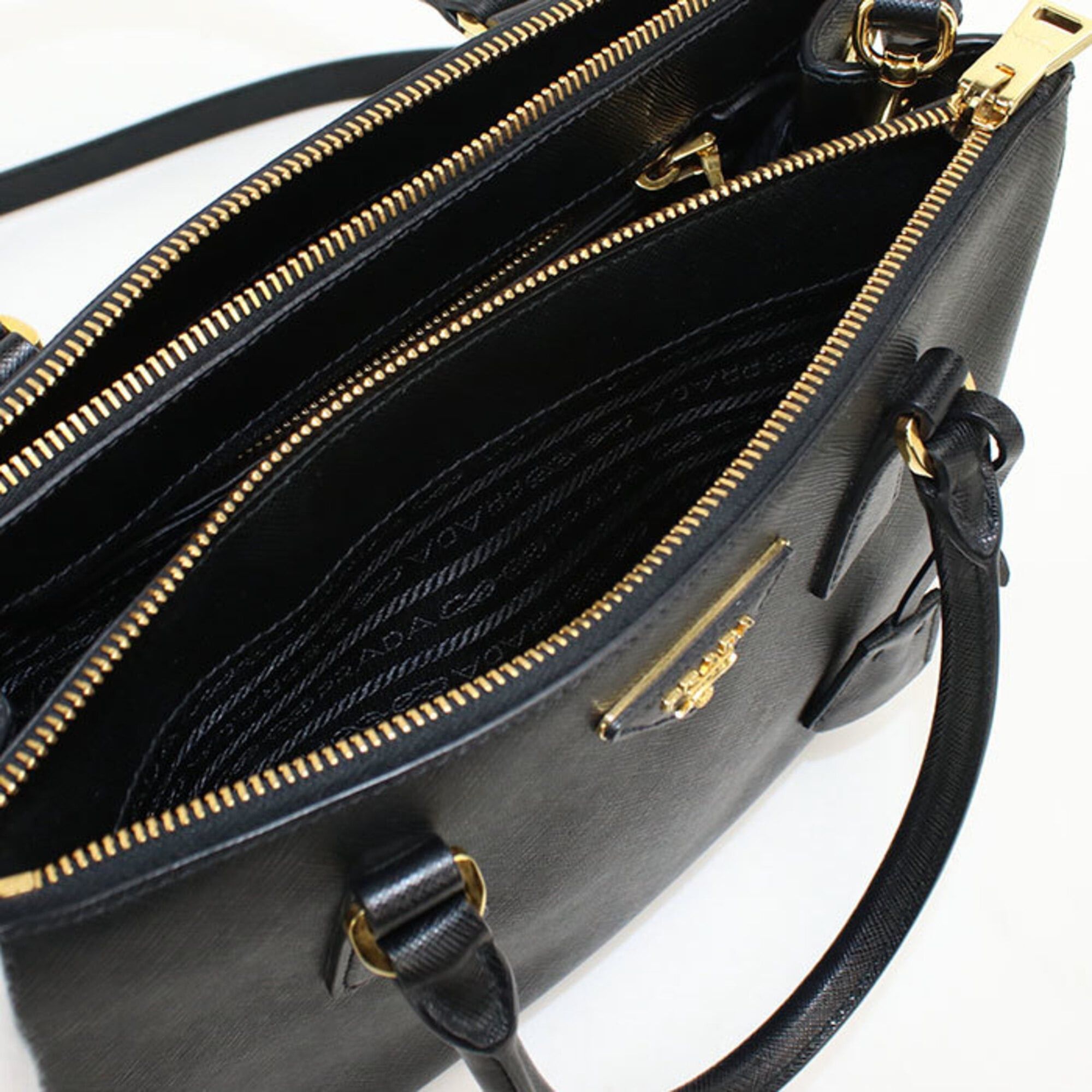 Prada PRADA tote bag 1BA863 medium Galleria women's black Size ONE SIZE - 4 Thumbnail