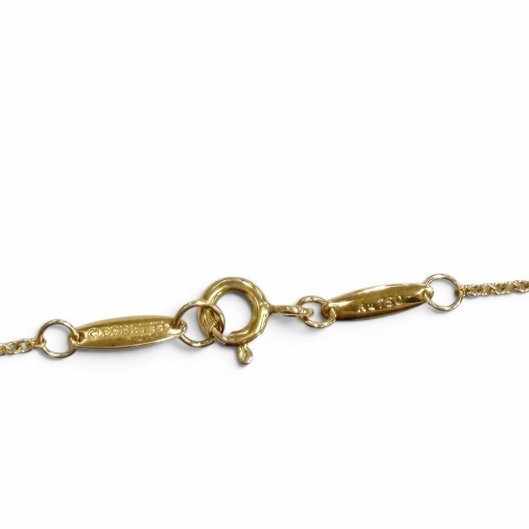 Tiffany & Co. TIFFANY&Co. Tiffany Elsa Peretti By the Yard 1P Diamond Necklace AU750 (PG) approx. 0.12ct Pink Gold Total weight 2.1g Women's Size ONE SIZE - 6 Thumbnail