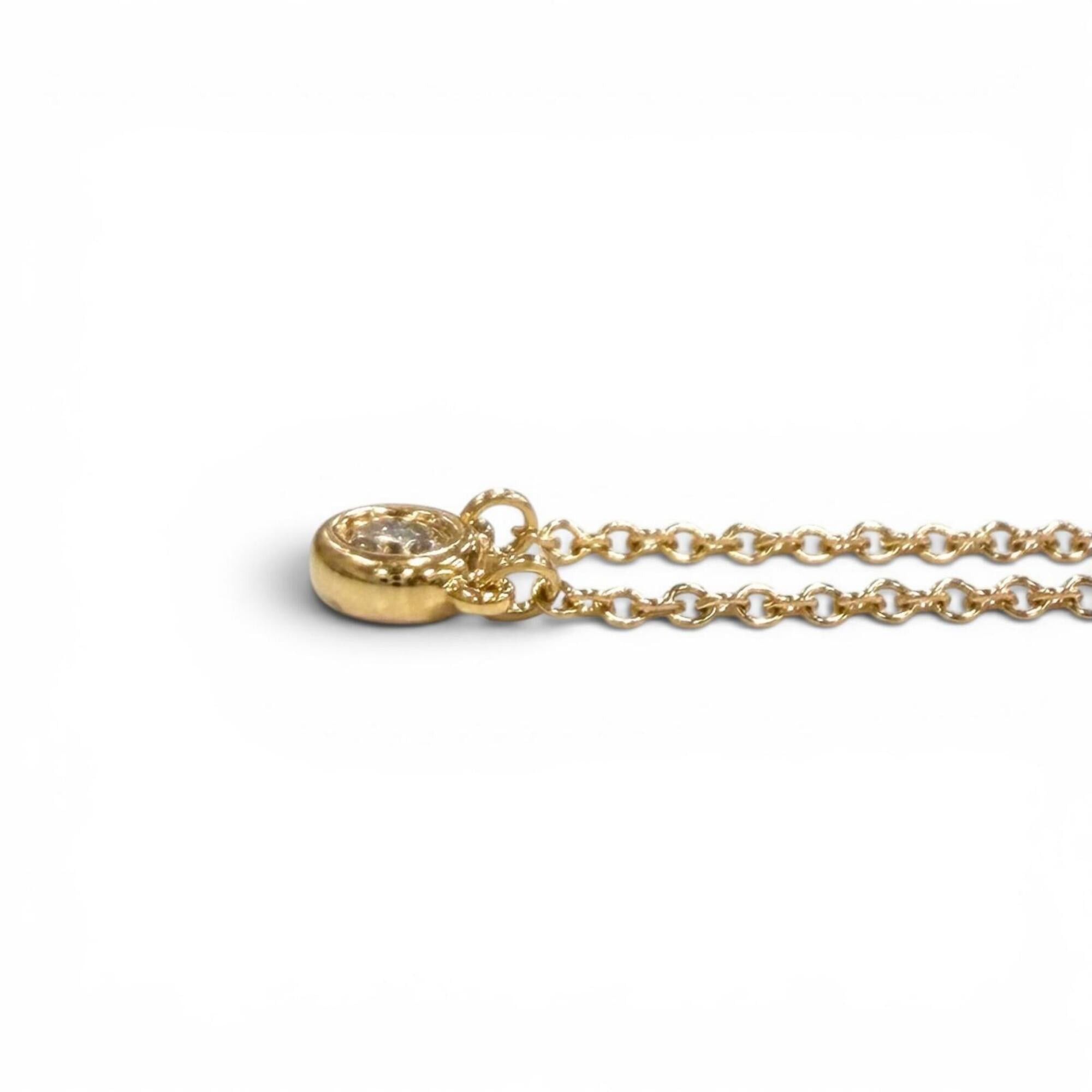 Tiffany & Co. TIFFANY&Co. Tiffany Elsa Peretti By the Yard 1P Diamond Necklace AU750 (PG) approx. 0.12ct Pink Gold Total weight 2.1g Women's Size ONE SIZE - 5 Thumbnail