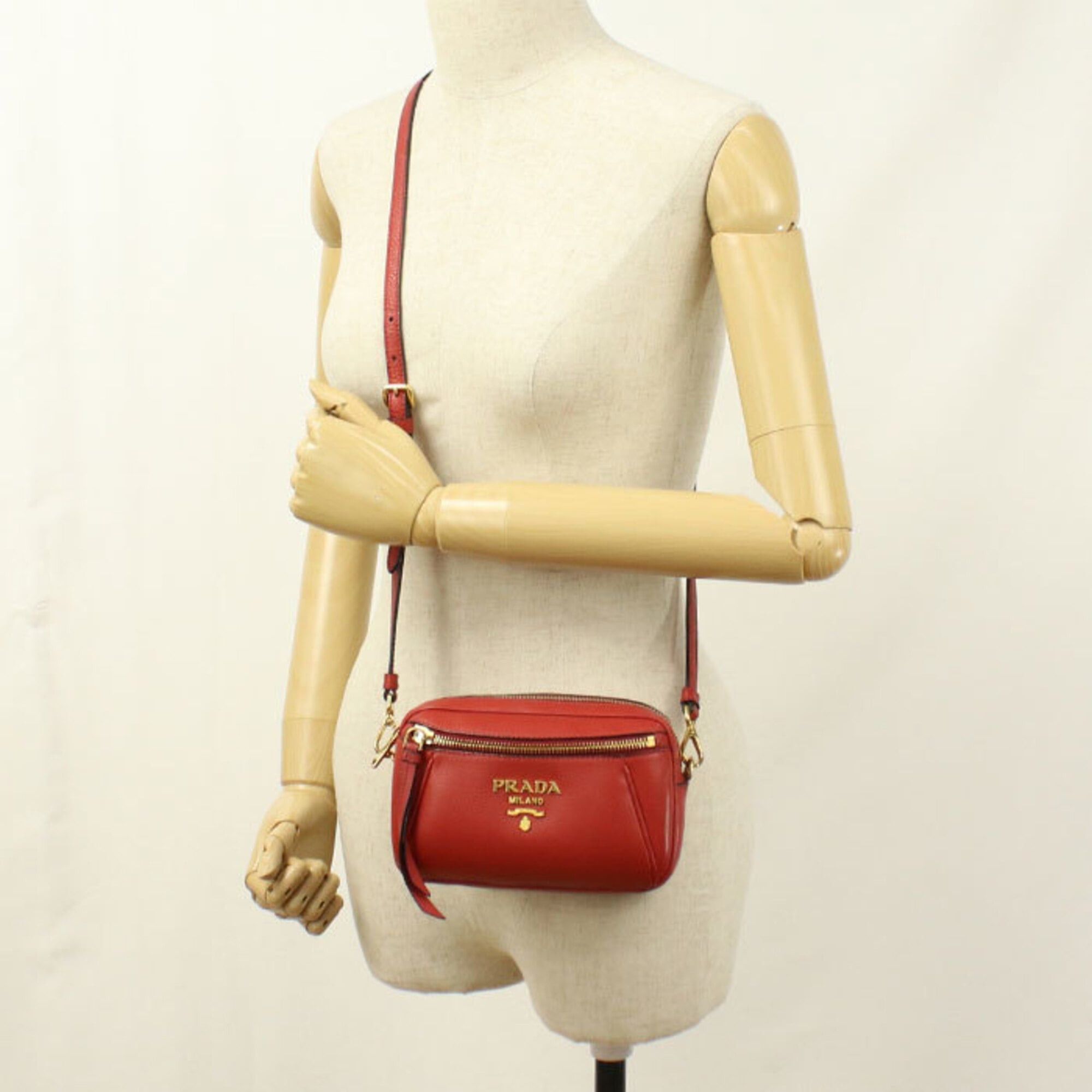 Prada Prada Shoulder Bag 1BL006 2WAY Women's Red Size ONE SIZE - 8 Thumbnail