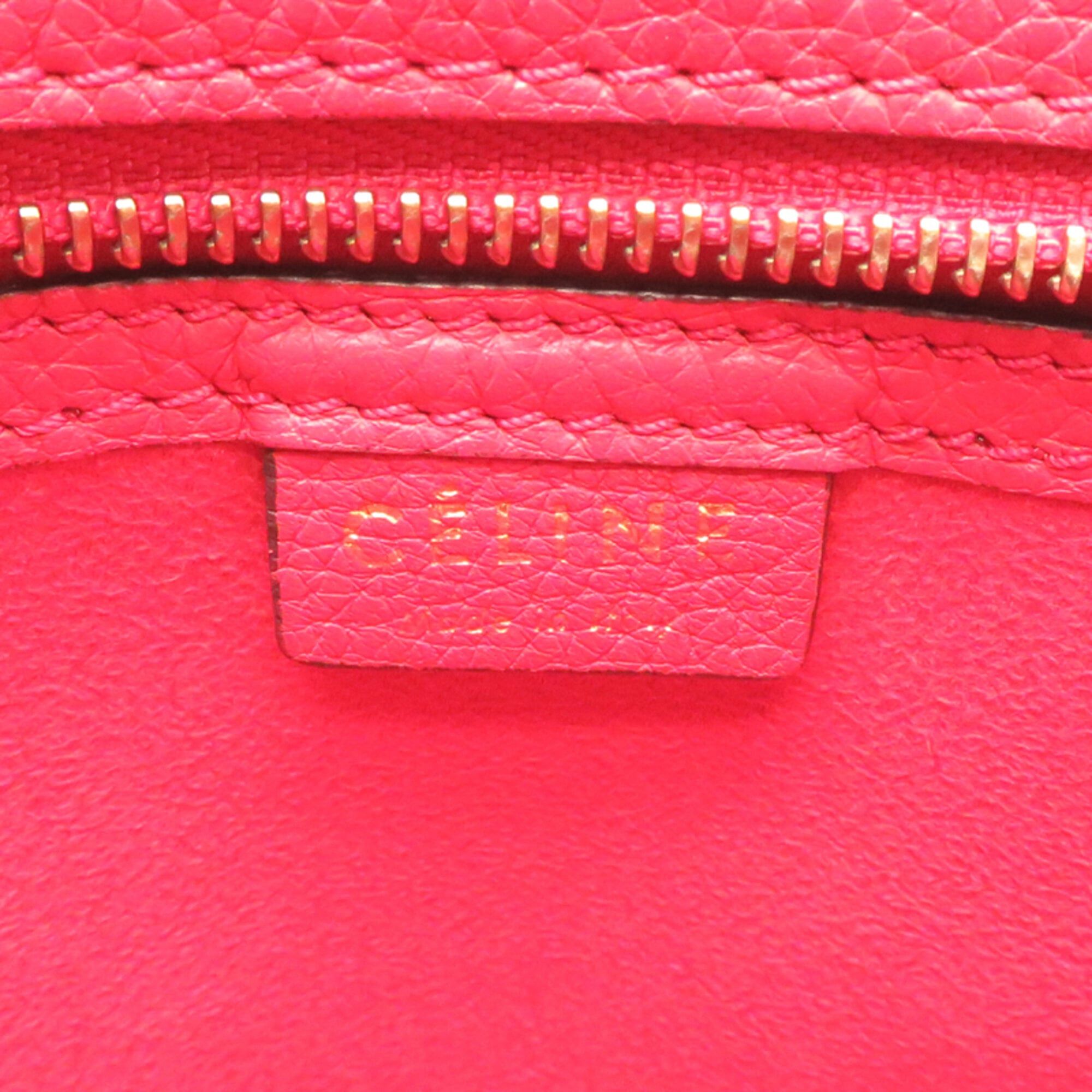 Celine Celine Luggage Nano Shopper Women's Handbag, Leather, Red Size ONE SIZE - 7 Thumbnail