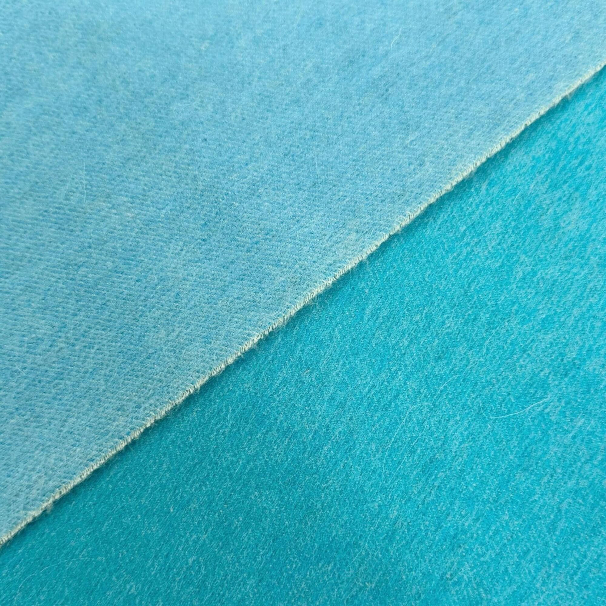 Hermes HERMES 100% Cashmere Blue Turquoise Evelyn H Logo Fringe Bicolor Stole/Scarf, Made in Italy, Women's, with Box. Size ONE SIZE - 4 Thumbnail
