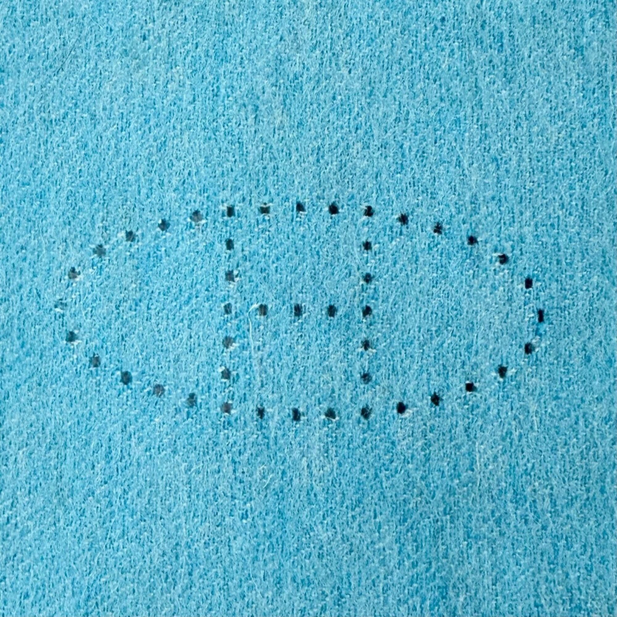 Hermes HERMES 100% Cashmere Blue Turquoise Evelyn H Logo Fringe Bicolor Stole/Scarf, Made in Italy, Women's, with Box. Size ONE SIZE - 6 Thumbnail