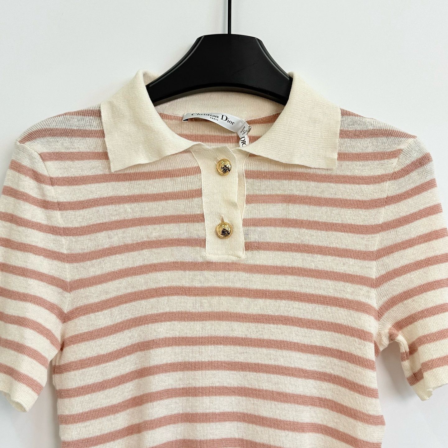 Dior Christian Dior Striped Knit Polo Size 40 Size M / US 6-8 / IT 42-44 - 6 Thumbnail