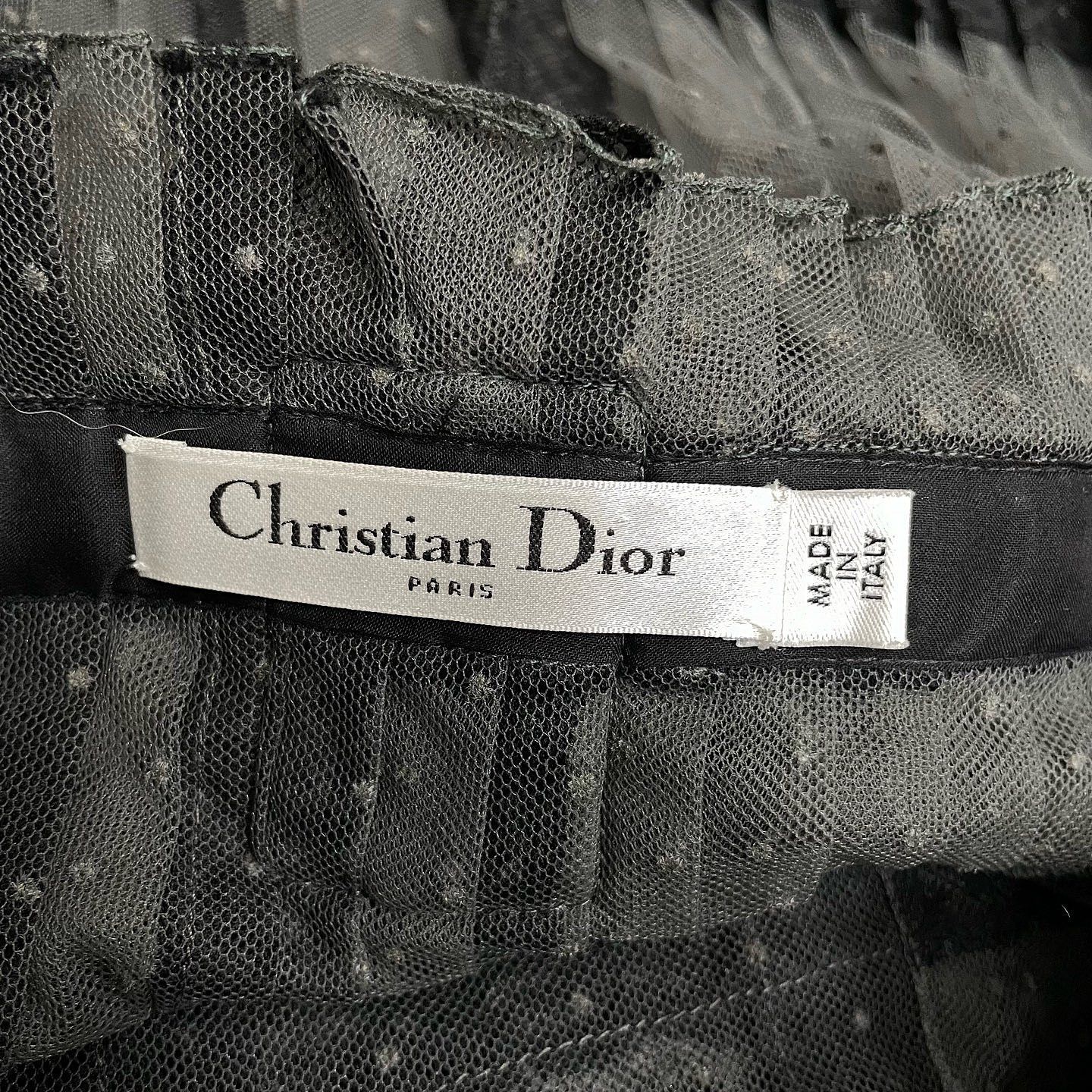 Dior Dior Polka Dot Mesh Pleated Mini Skirt Size 38 Size 27" / US 4 / IT 40 - 3 Thumbnail