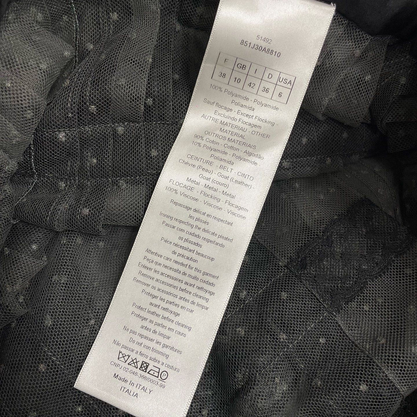 Dior Dior Polka Dot Mesh Pleated Mini Skirt Size 38 Size 27" / US 4 / IT 40 - 4 Thumbnail