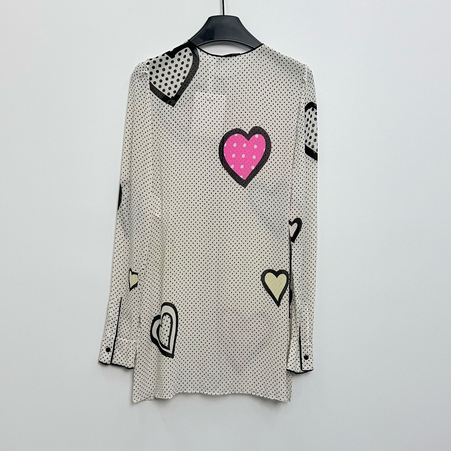 Dior Dior Heart Print Silk Blouse Size 38 Size S / US 4 / IT 40 - 2 Thumbnail