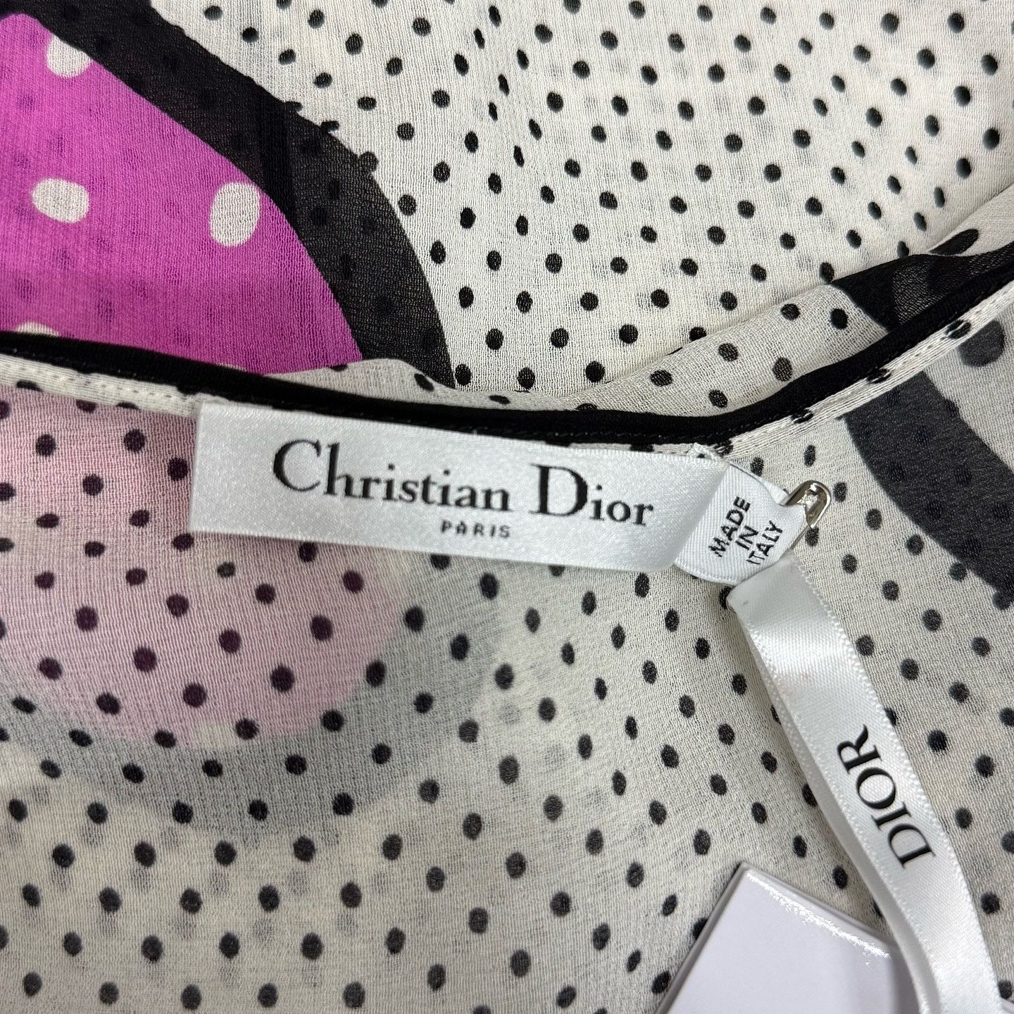 Dior Dior Heart Print Silk Blouse Size 38 Size S / US 4 / IT 40 - 3 Thumbnail