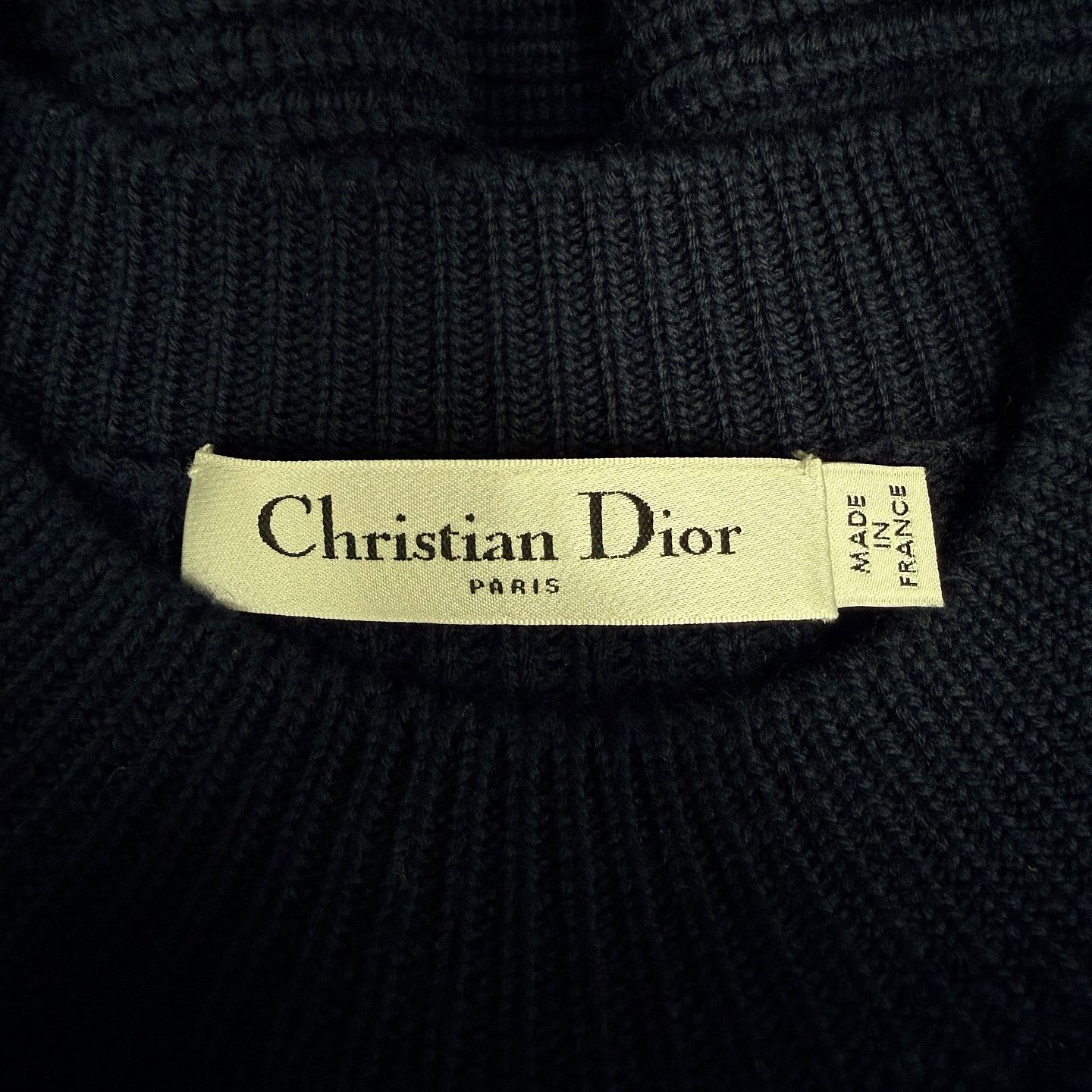 Dior Christian Dior Black Wool Knit Mini Dress Size FR 36 Size XS / US 0-2 / IT 36-38 - 3 Thumbnail