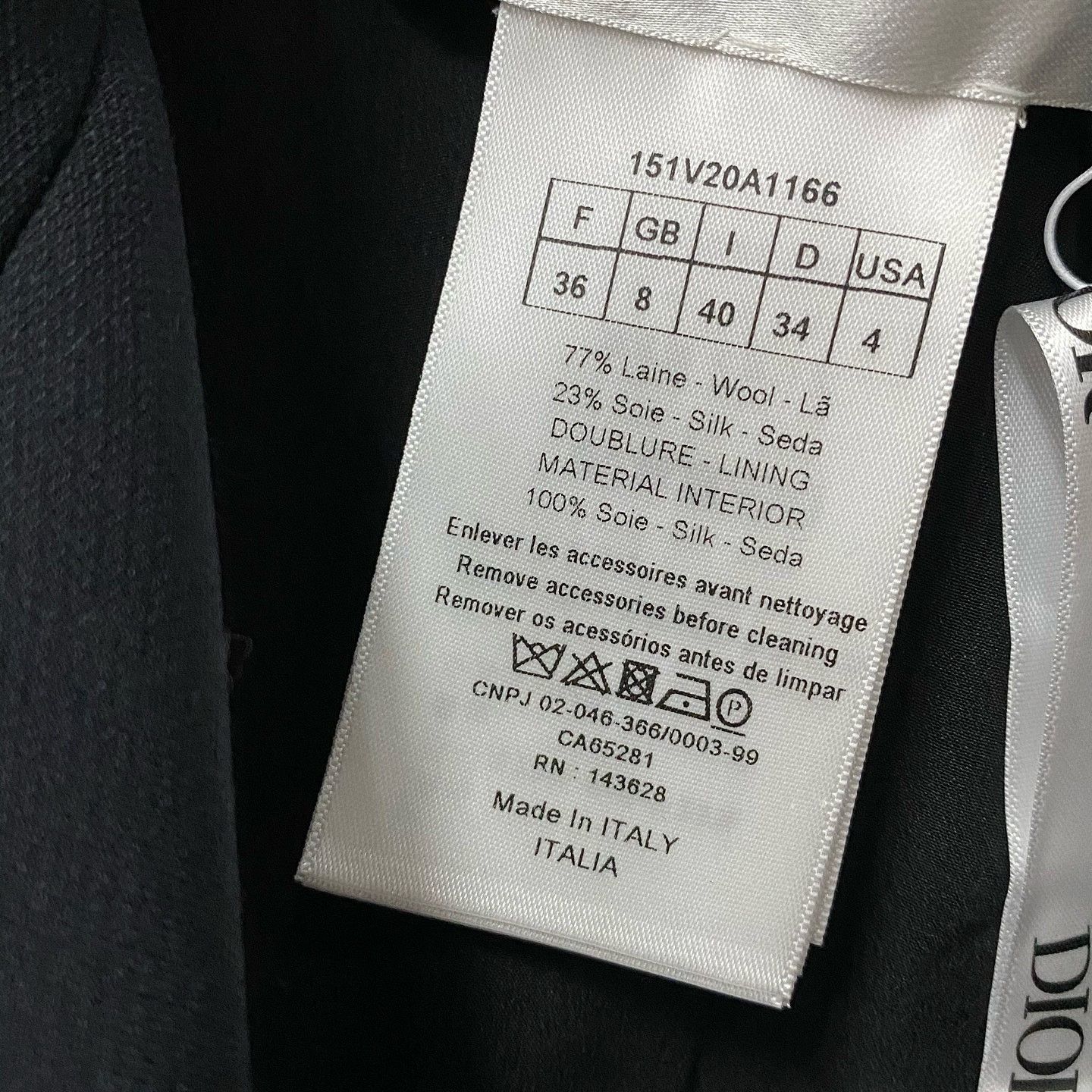 Dior Dior Double Breasted Wool Silk Blazer Size 36 Size XS / US 0-2 / IT 36-38 - 4 Thumbnail