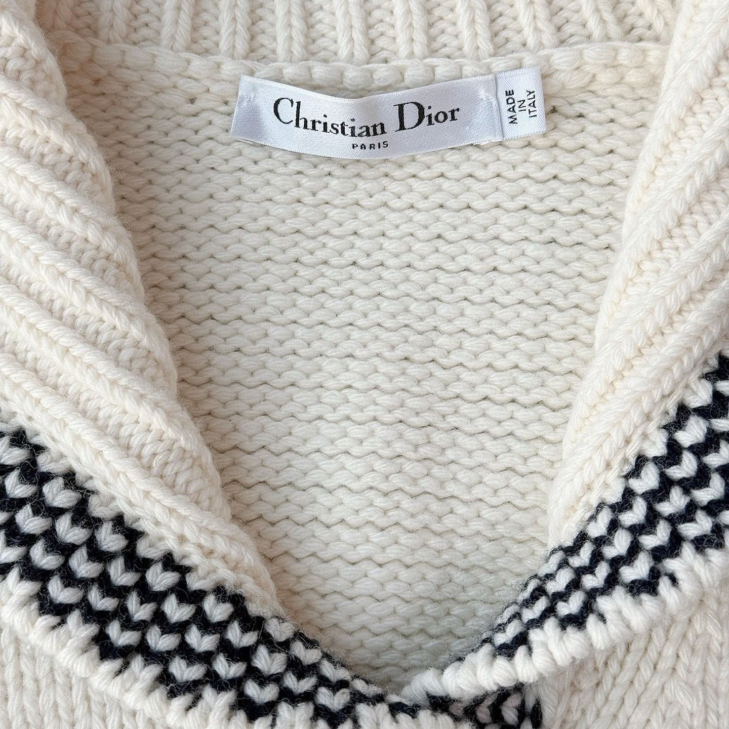 Dior Christian Dior Sailor Collar Knit Cardigan Beige Size 36 Size XS / US 0-2 / IT 36-38 - 3 Thumbnail