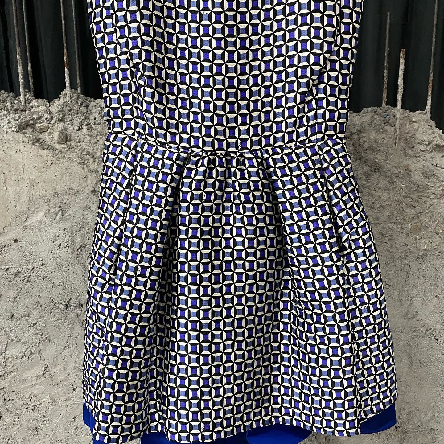 Dior Dior Geometric Print Mini Dress Size 36 Size XS / US 0-2 / IT 36-38 - 6 Thumbnail
