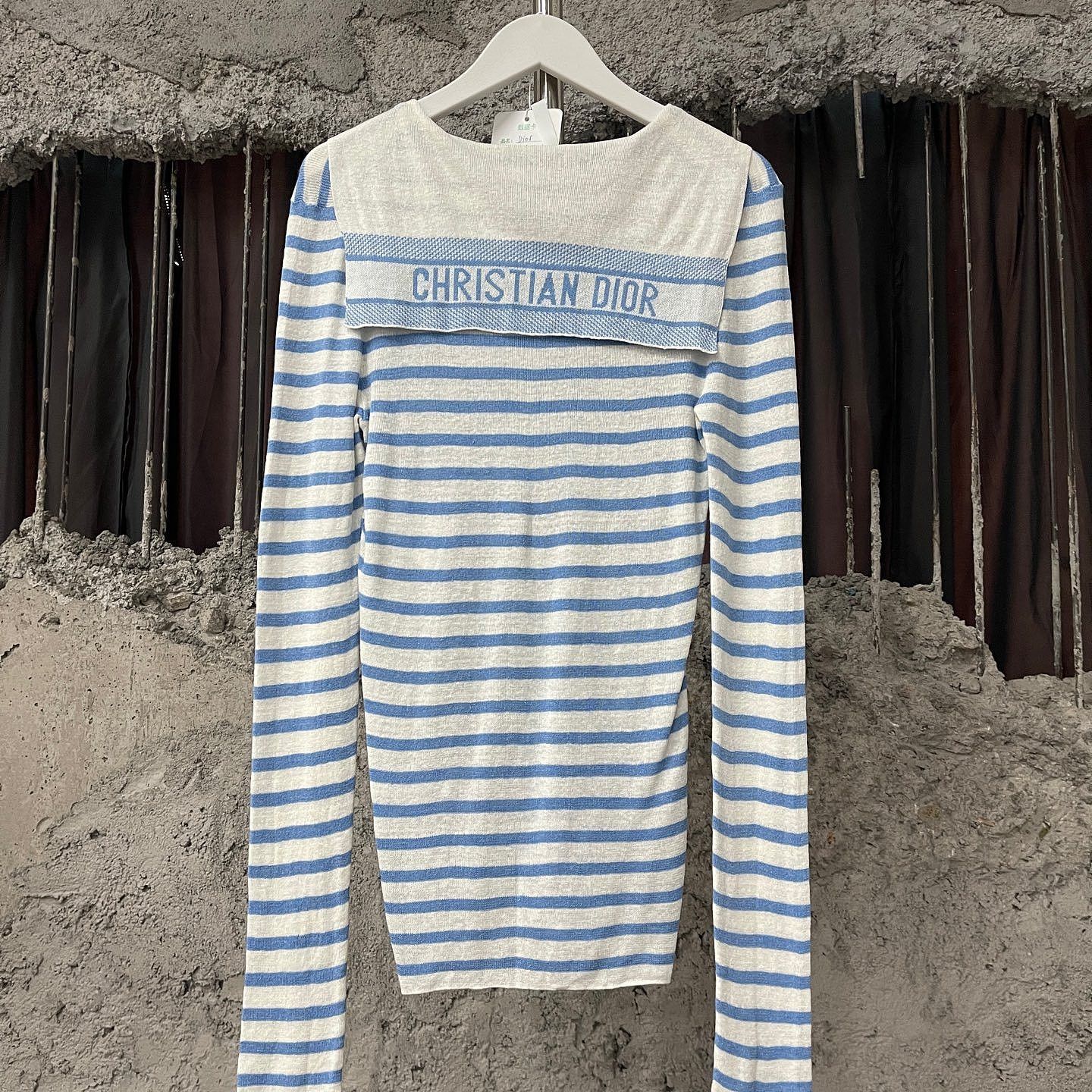 Dior Christian Dior Striped Sailor Knit Top Size 40 Size M / US 6-8 / IT 42-44 - 2 Thumbnail