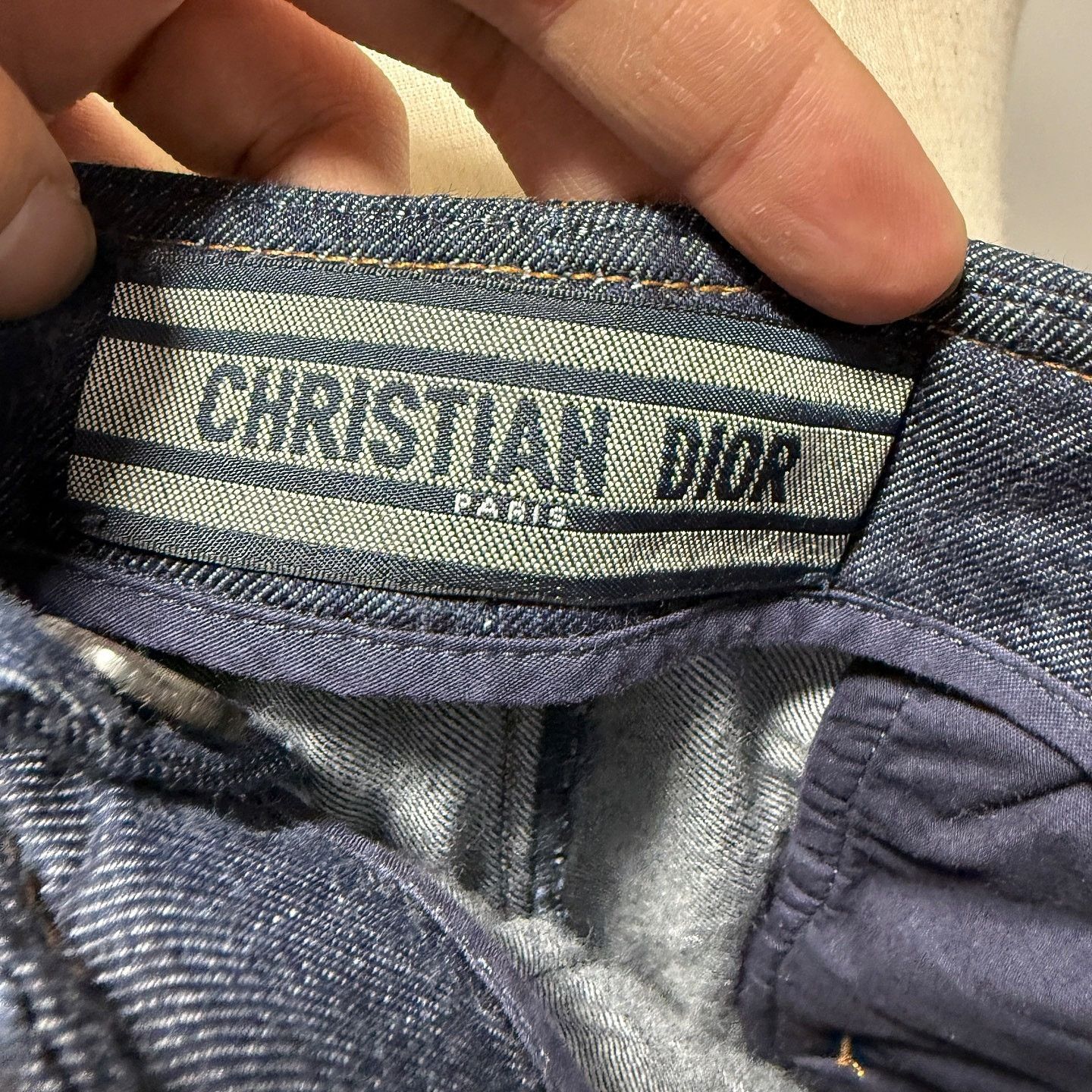 Dior DIOR Belted Pleated Denim Jeans Size 42 Size 30" / US 8 / IT 44 - 3 Thumbnail
