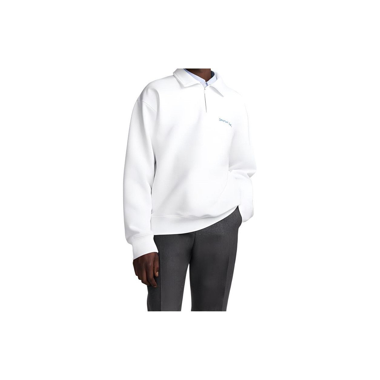 Dior Dior Embroidered Half-Zip Sweatshirt Size M Size US M / EU 48-50 / 2 - 11 Thumbnail