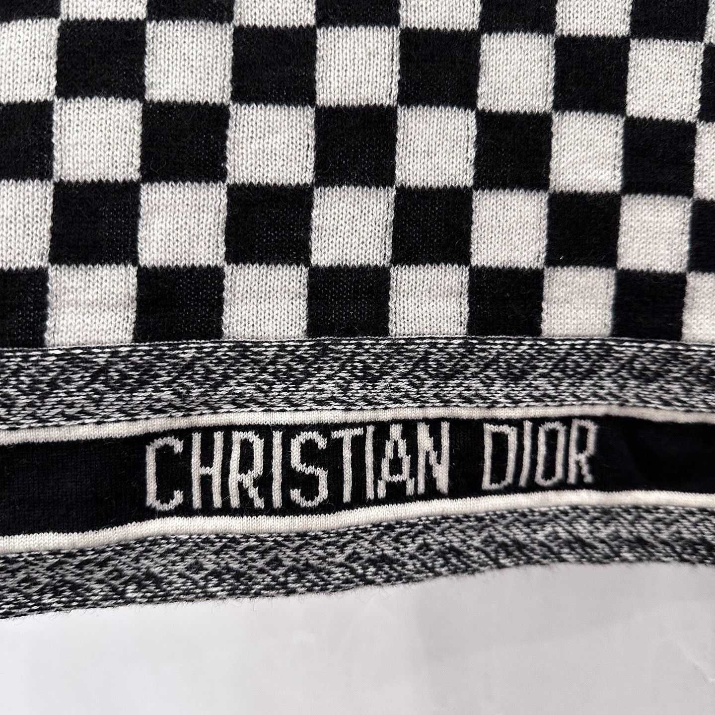 Dior Dior Checkerboard Cashmere Short Sleeve Knit Top Size 40 Size M / US 6-8 / IT 42-44 - 9 Thumbnail