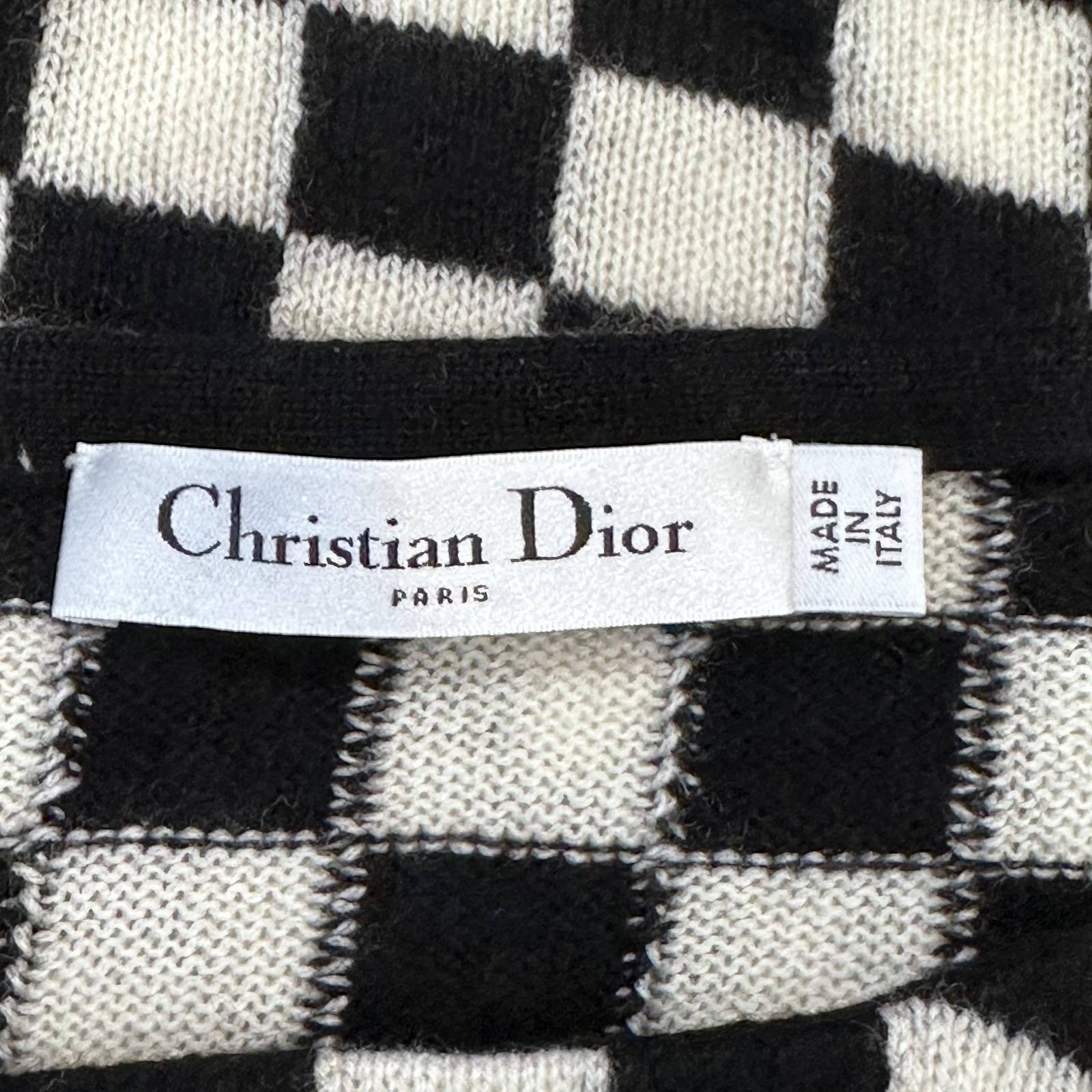 Dior Dior Checkerboard Cashmere Short Sleeve Knit Top Size 40 Size M / US 6-8 / IT 42-44 - 3 Thumbnail
