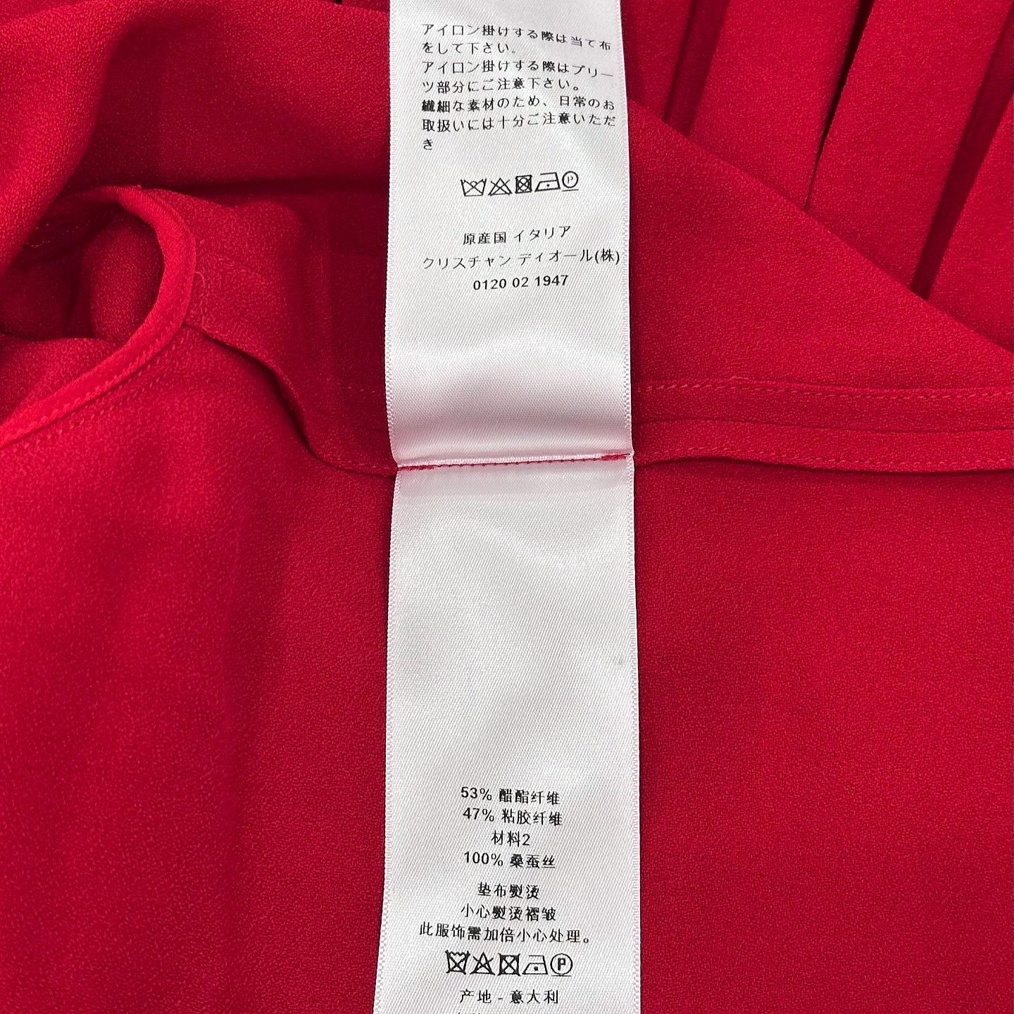 Dior Dior Red Pleated Midi Dress Size 40 Size M / US 6-8 / IT 42-44 - 5 Thumbnail