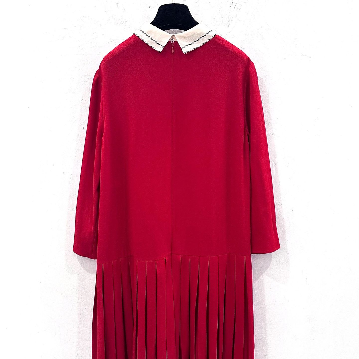 Dior Dior Red Pleated Midi Dress Size 40 Size M / US 6-8 / IT 42-44 - 2 Thumbnail