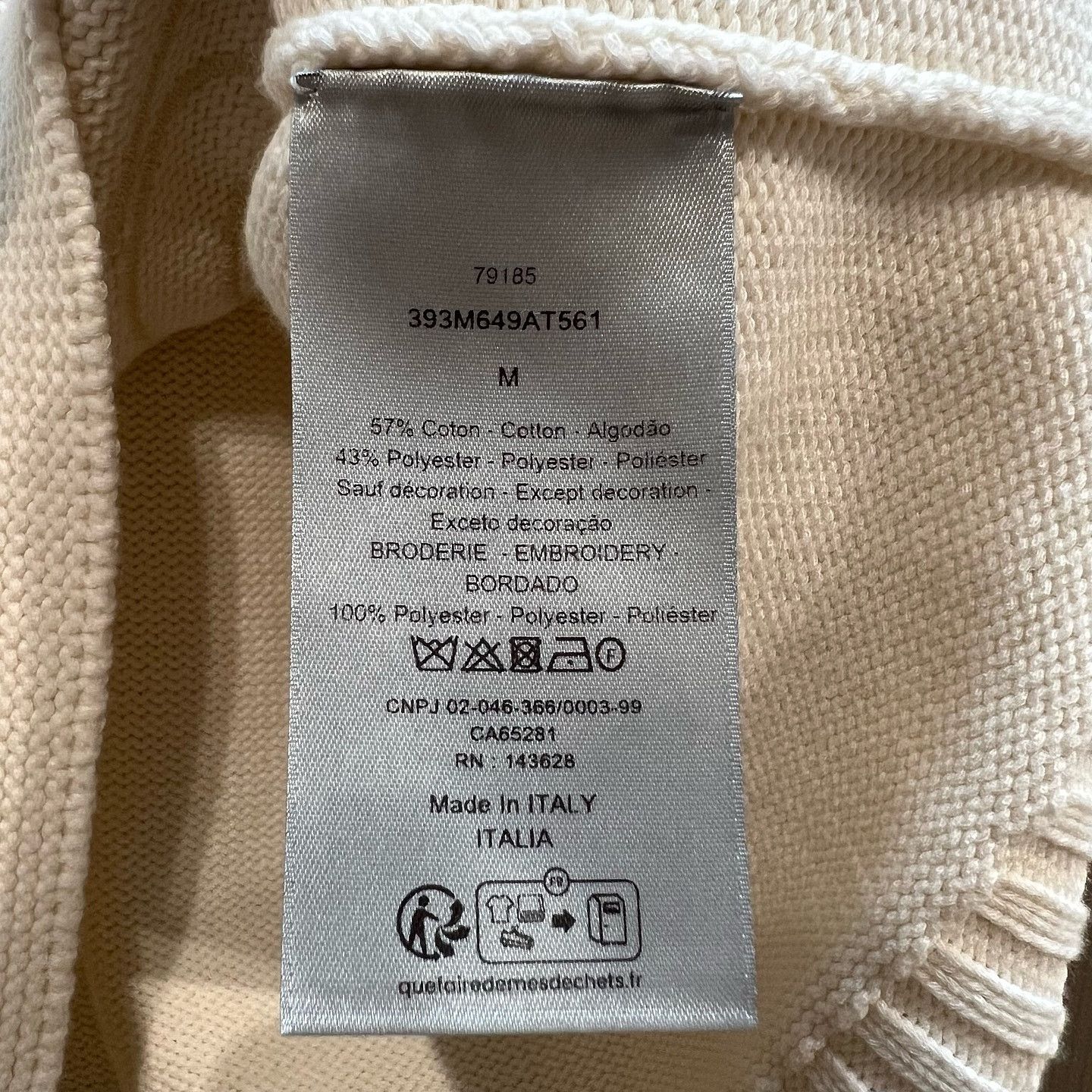 Dior Dior Logo Embroidered Sweater Size M Size US M / EU 48-50 / 2 - 4 Thumbnail