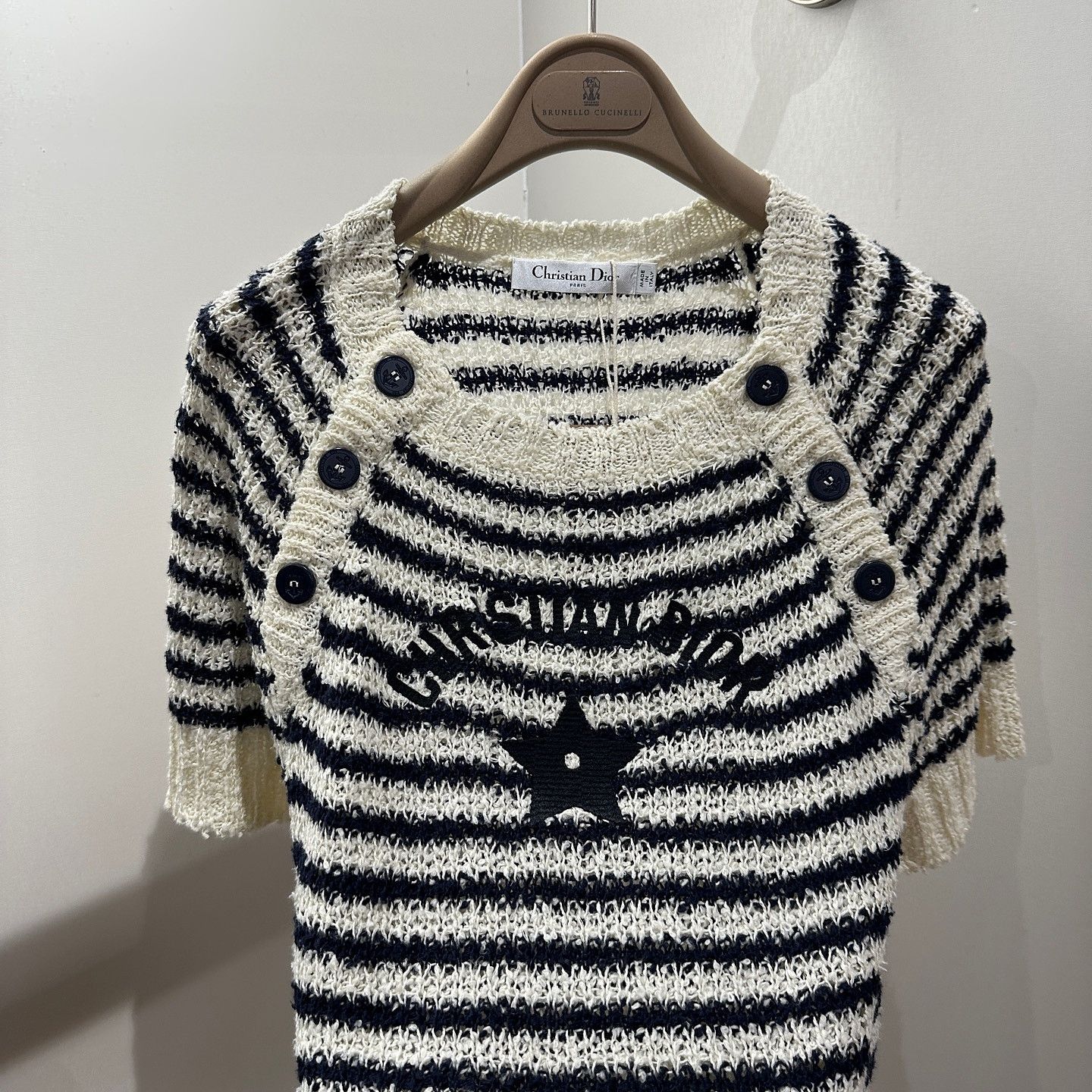 Dior Dior Striped Anchor Knit Top Size FR 34 Size XS / US 0-2 / IT 36-38 - 6 Thumbnail