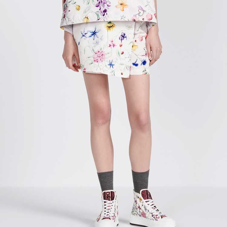 Dior Dior Floral Mini Skirt Size 36 Size 26" / US 2 / IT 38 - 8 Thumbnail