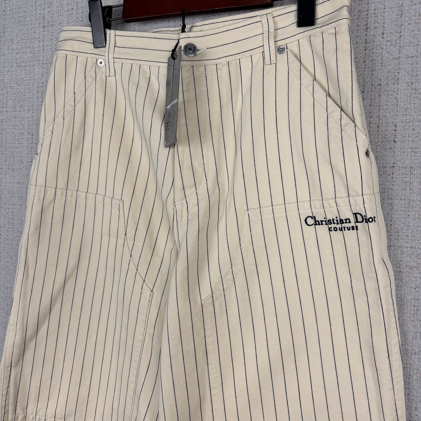Dior Dior Pinstripe Embroidered Shorts Size 30 Size US 30 / EU 46 - 7 Thumbnail